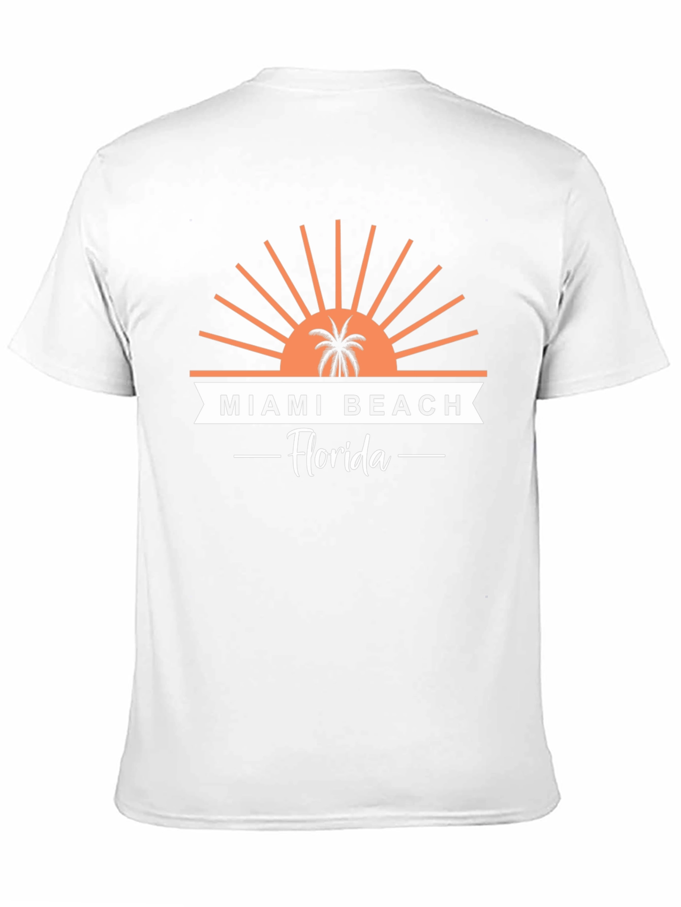 Miami Beach Florida T-Shirt Palm Tree Graphic Tee