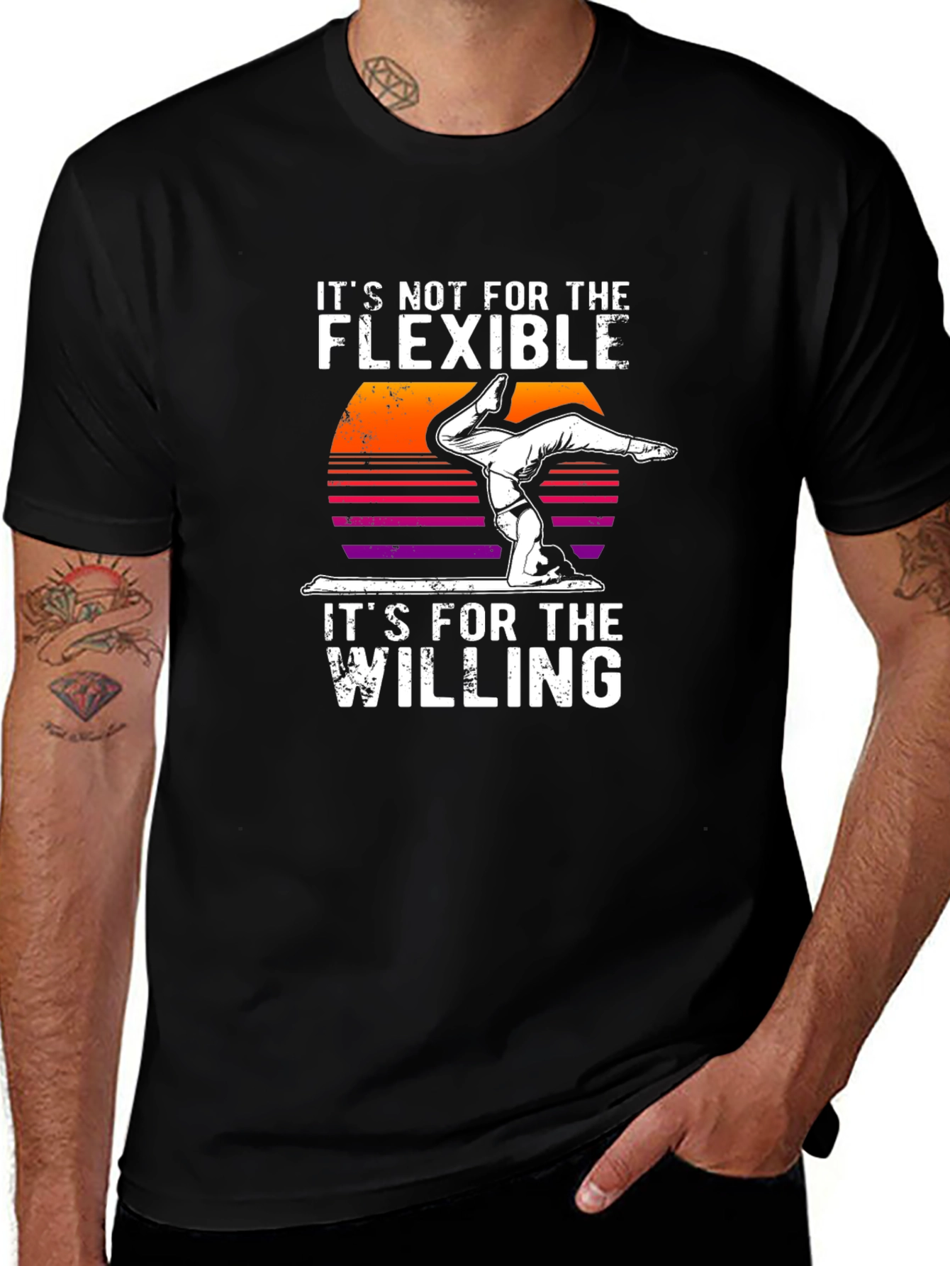 Flexible Willing Handstand Graphic T-Shirt