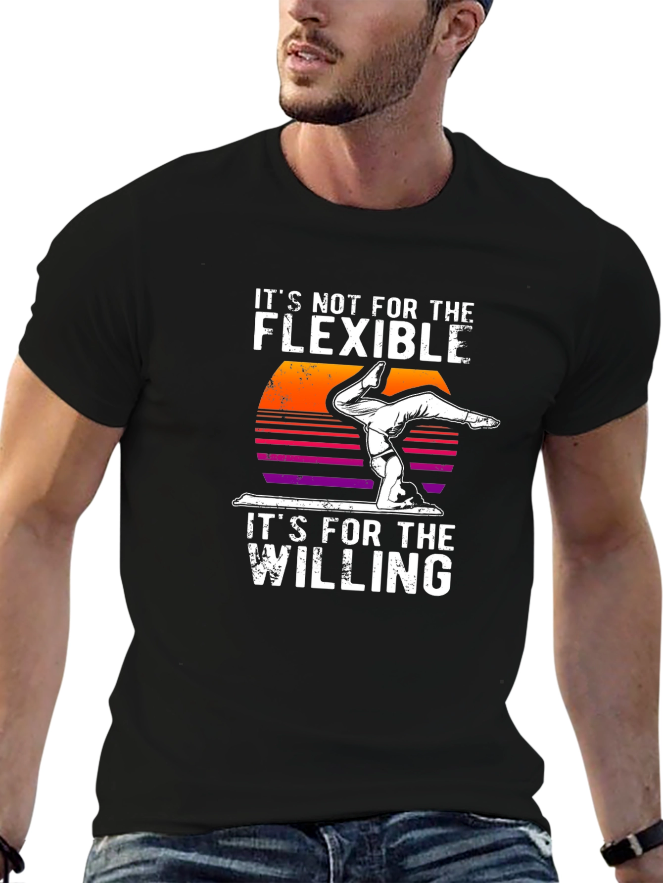 Flexible Willing Handstand Graphic T-Shirt