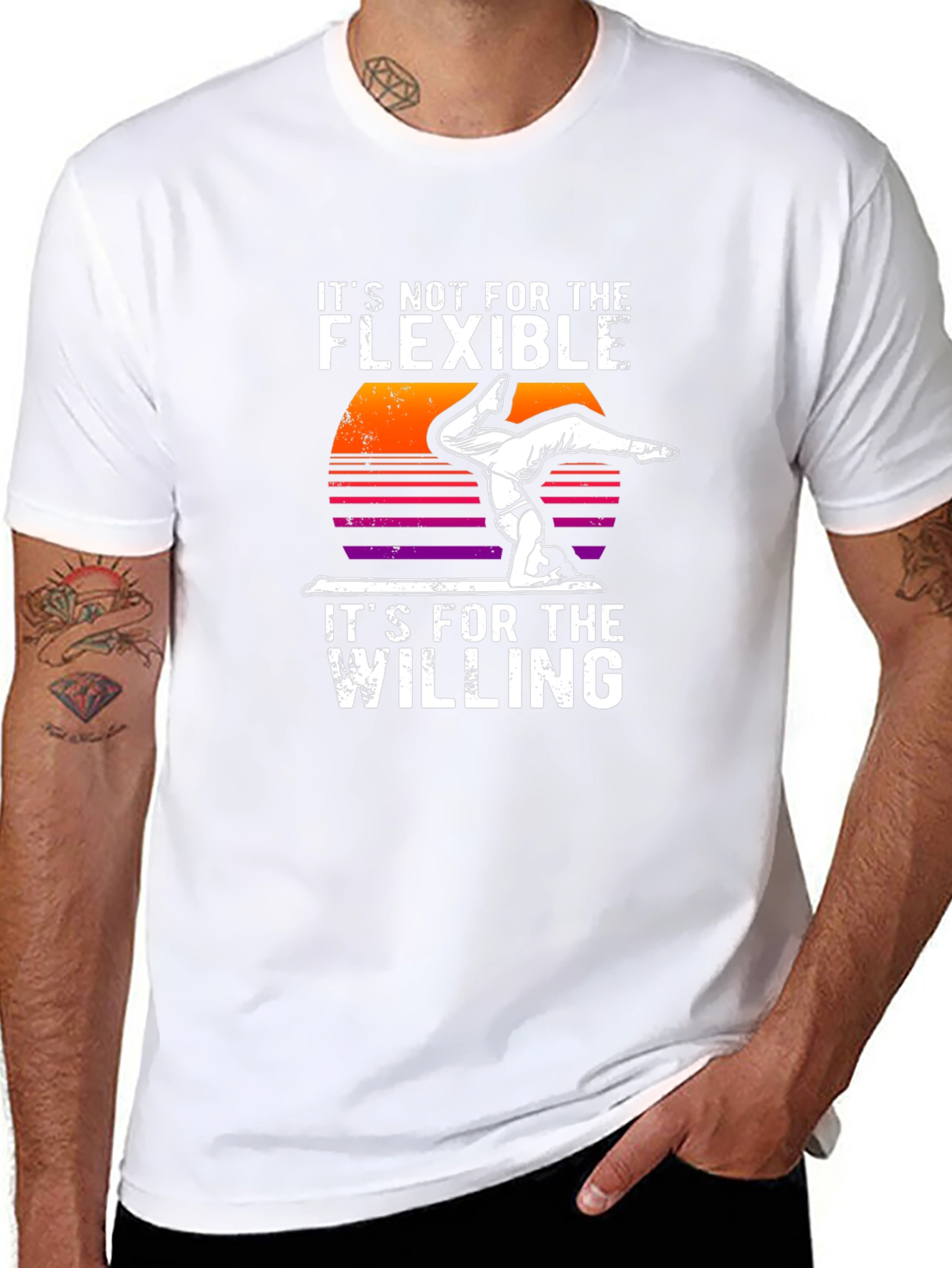 Flexible Willing Handstand Graphic T-Shirt
