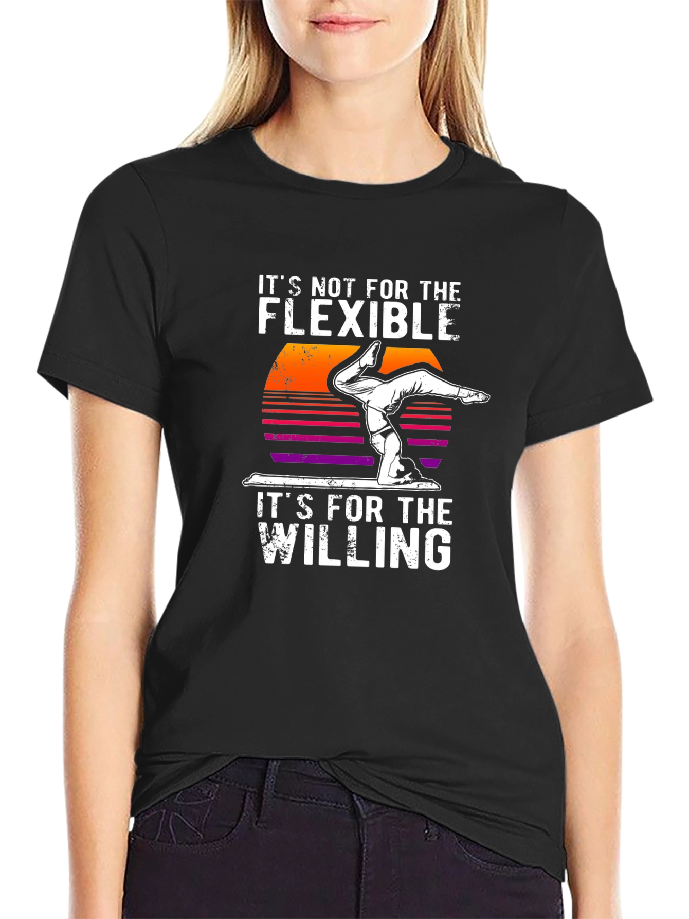 Flexible Willing Handstand Graphic T-Shirt