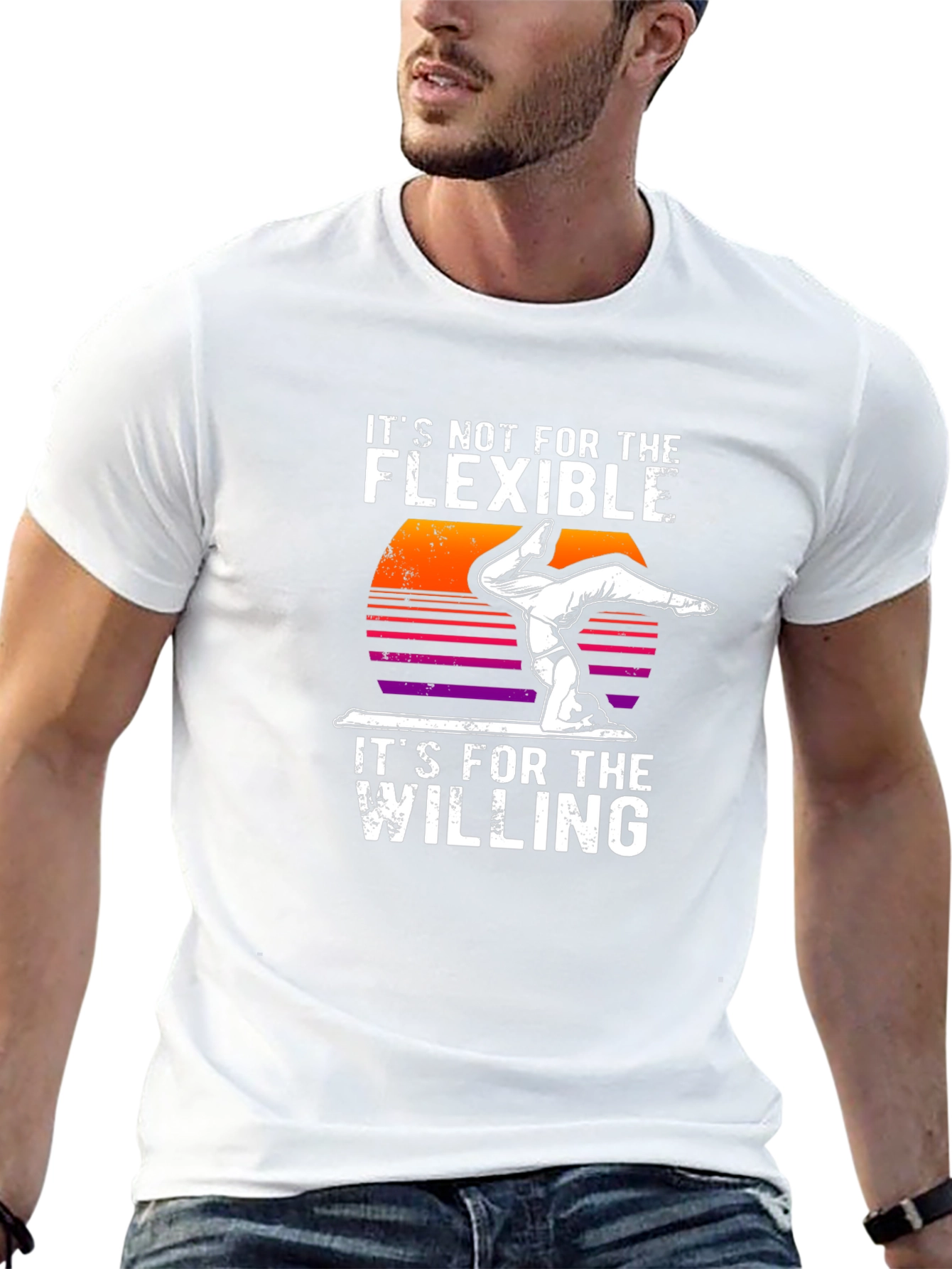 Flexible Willing Handstand Graphic T-Shirt