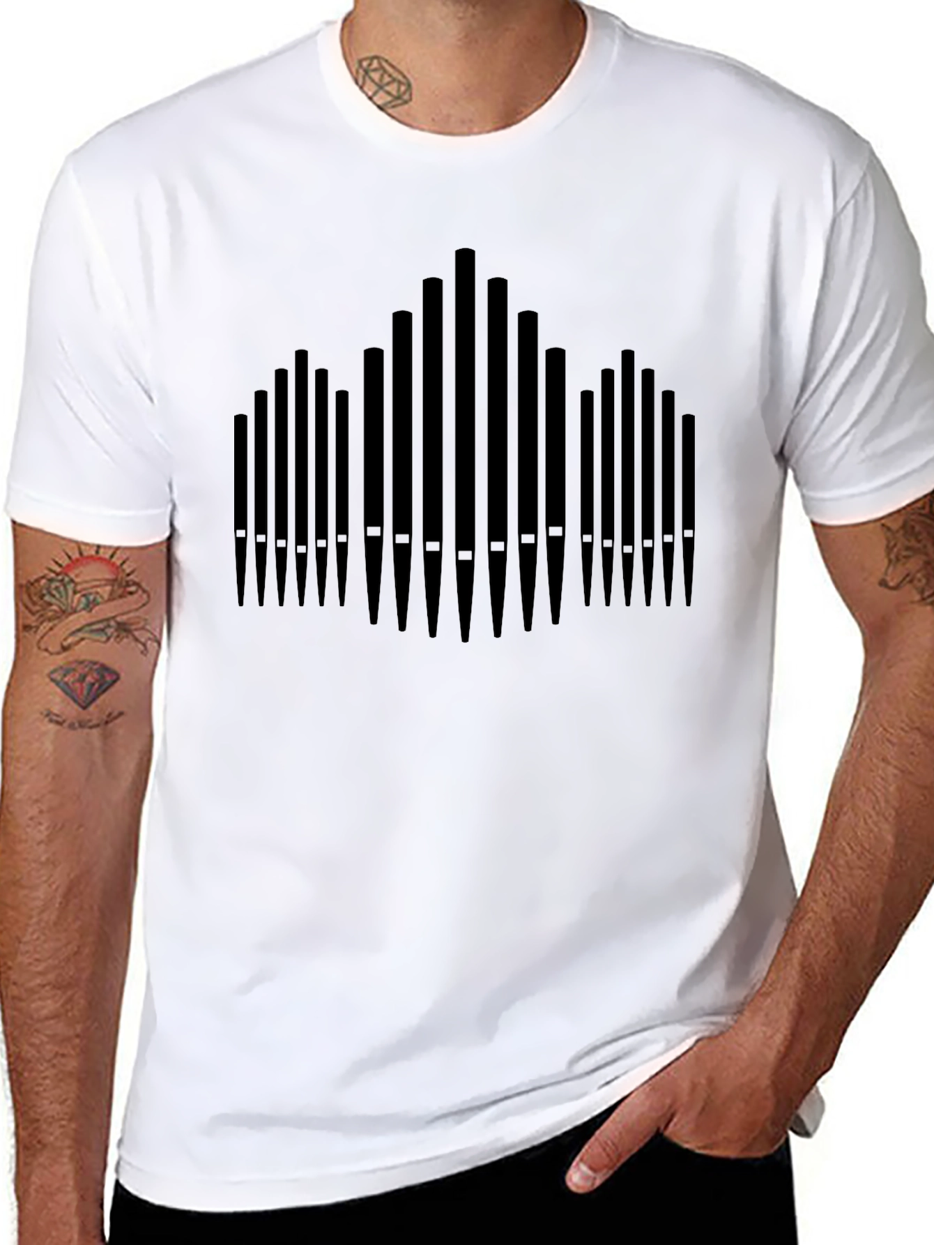 Organ Pipe T-Shirt: Musical Instrument Tee