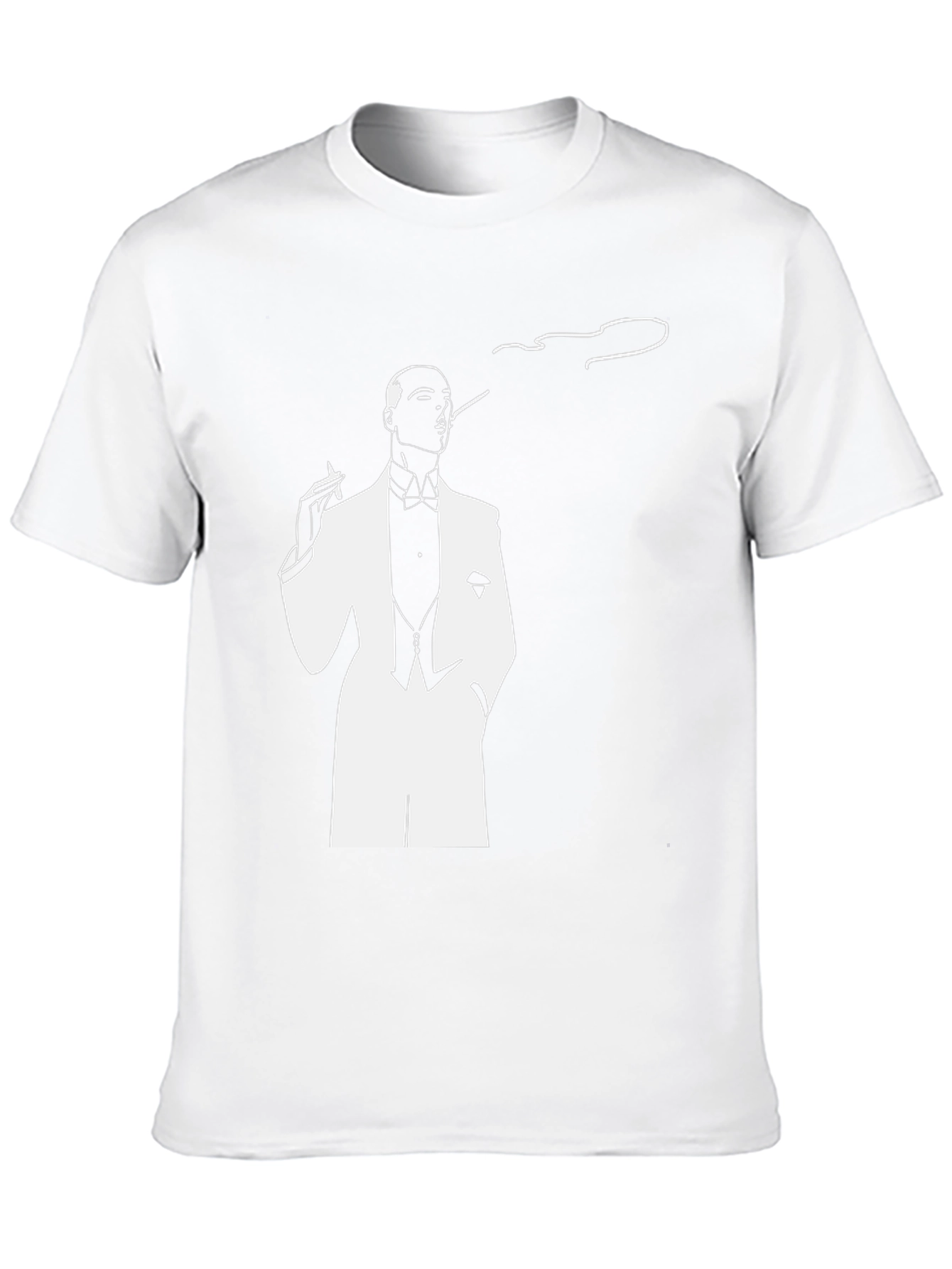 Dapper Smoker Graphic Tee - Stylish Black T-Shirt