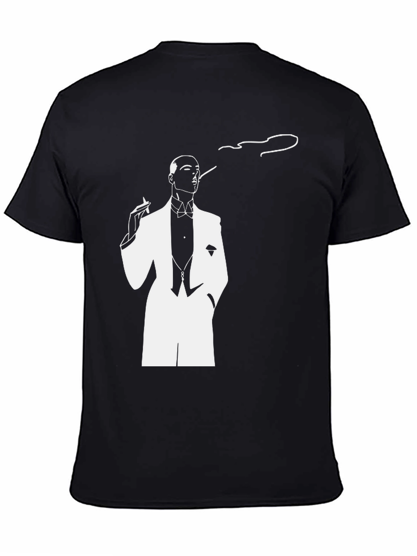Dapper Smoker Graphic Tee - Stylish Black T-Shirt