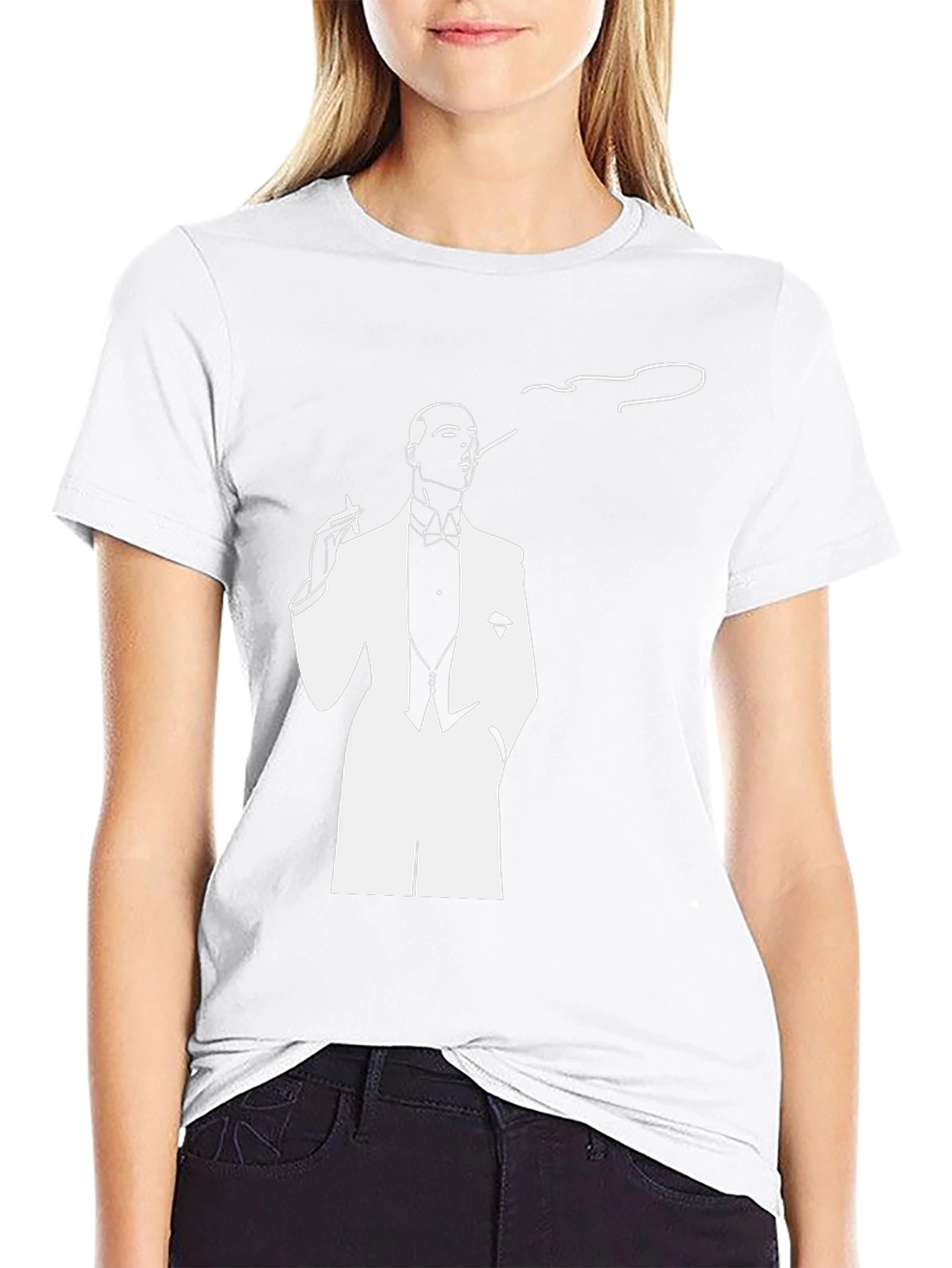 Dapper Smoker Graphic Tee - Stylish Black T-Shirt