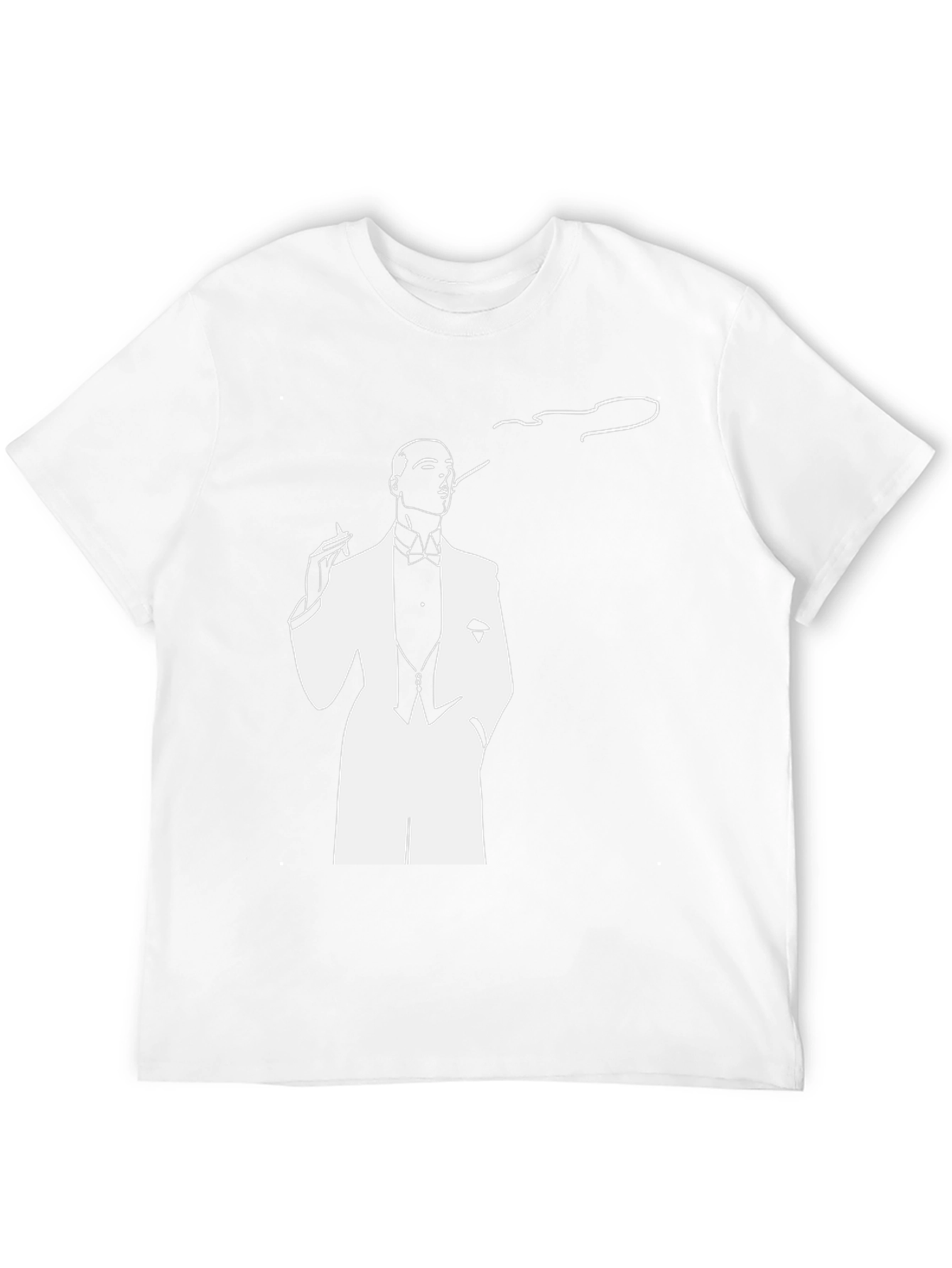 Dapper Smoker Graphic Tee - Stylish Black T-Shirt