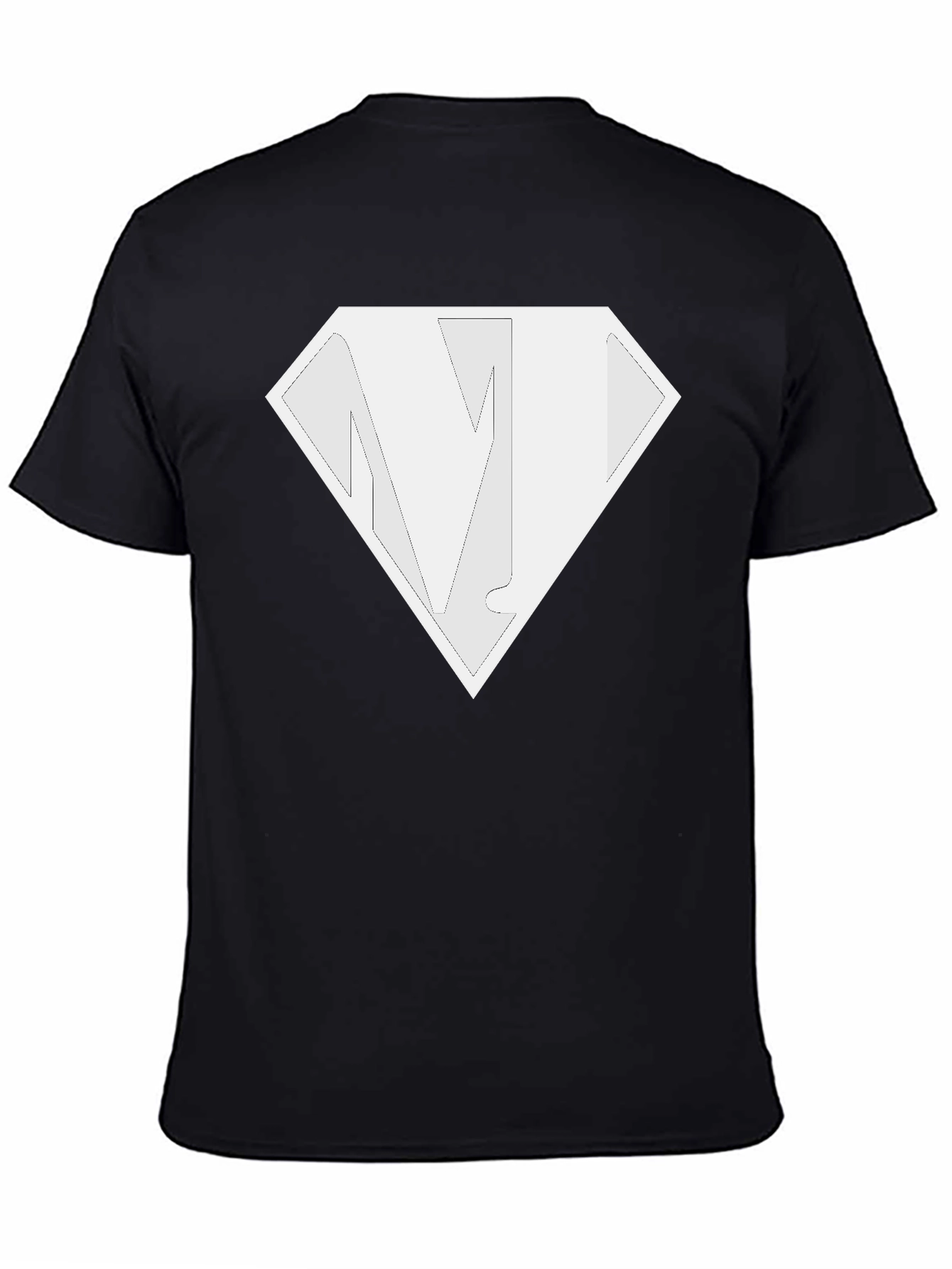Black T-Shirt with Diamond N Logo - Casual Style