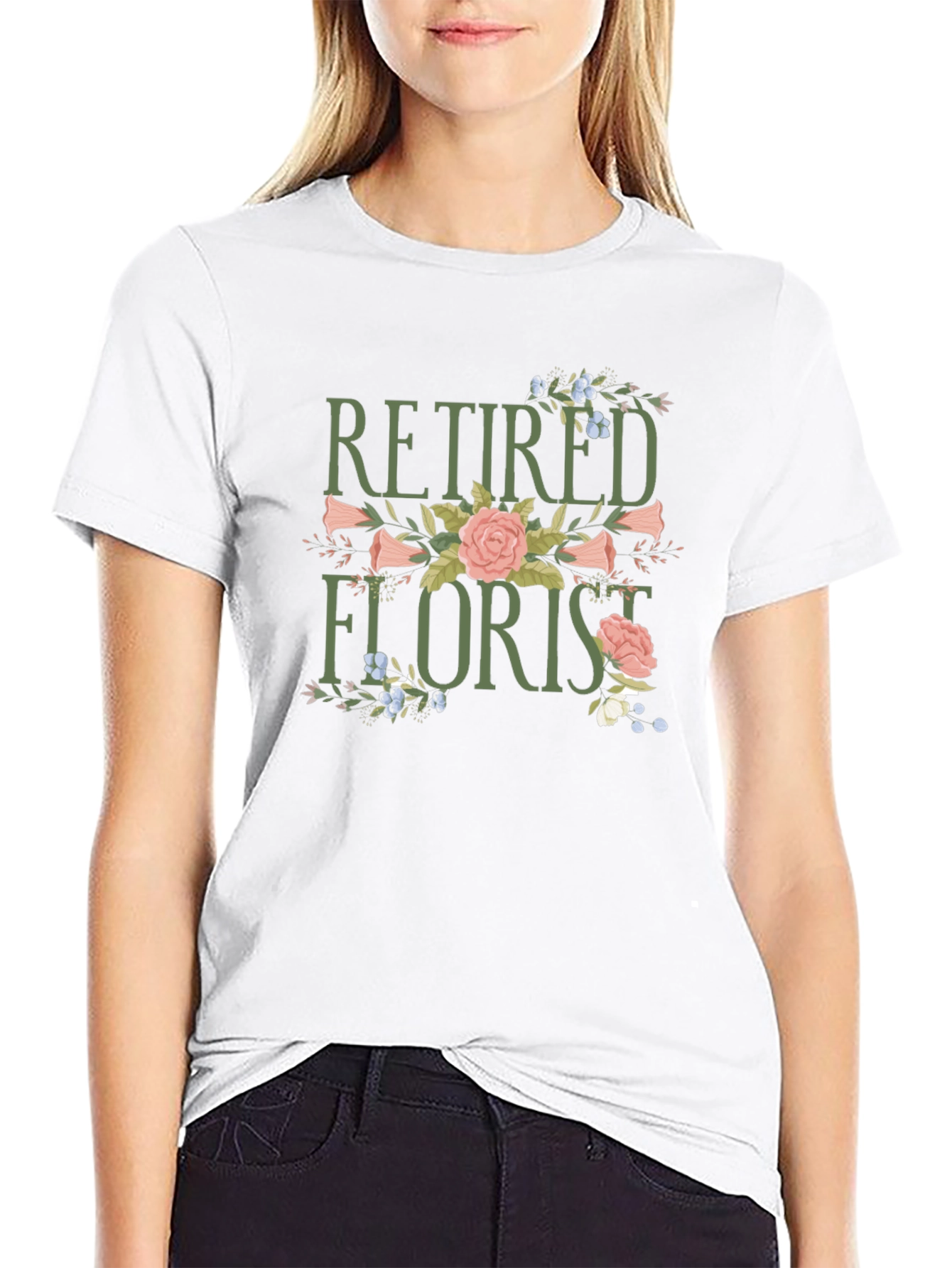 Retired Florist Graphic T-Shirt - Black