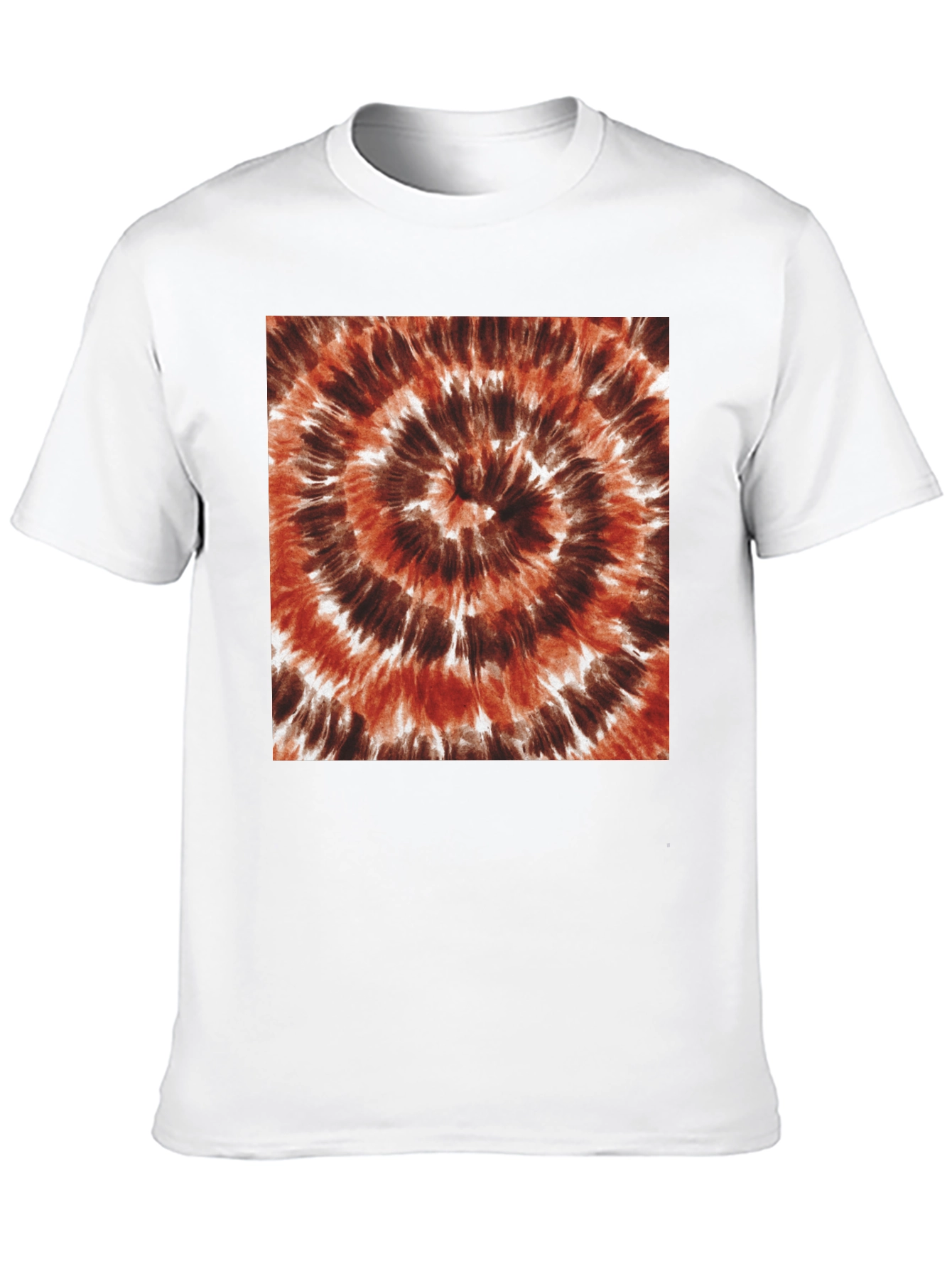 Brown Tie-Dye Spiral T-Shirt