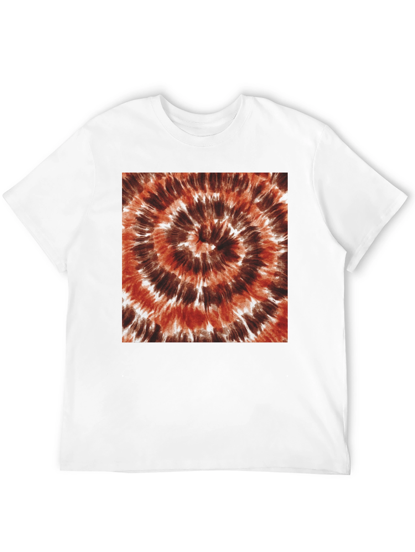 Brown Tie-Dye Spiral T-Shirt