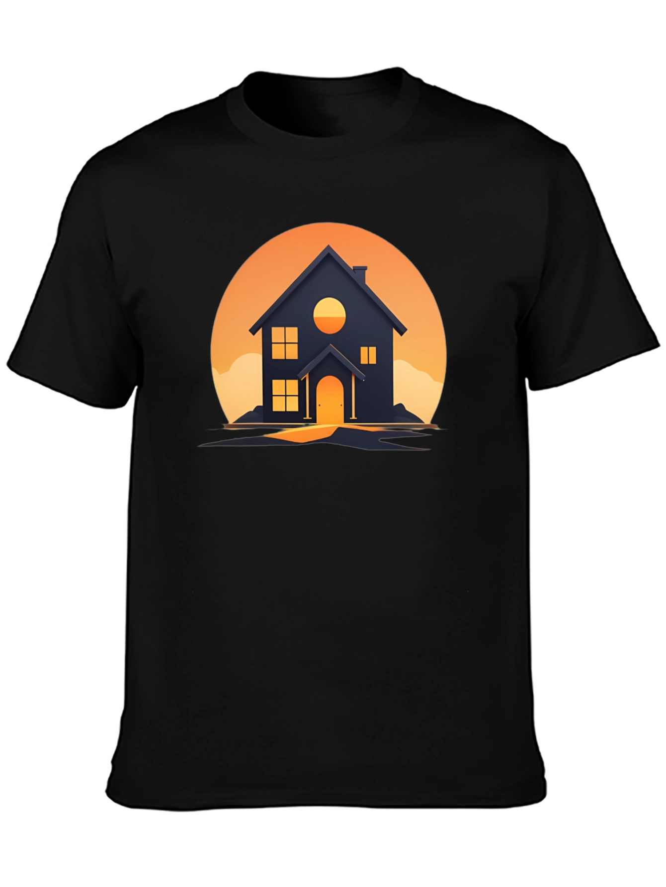 Sunset House Graphic Tee - Modern Design
