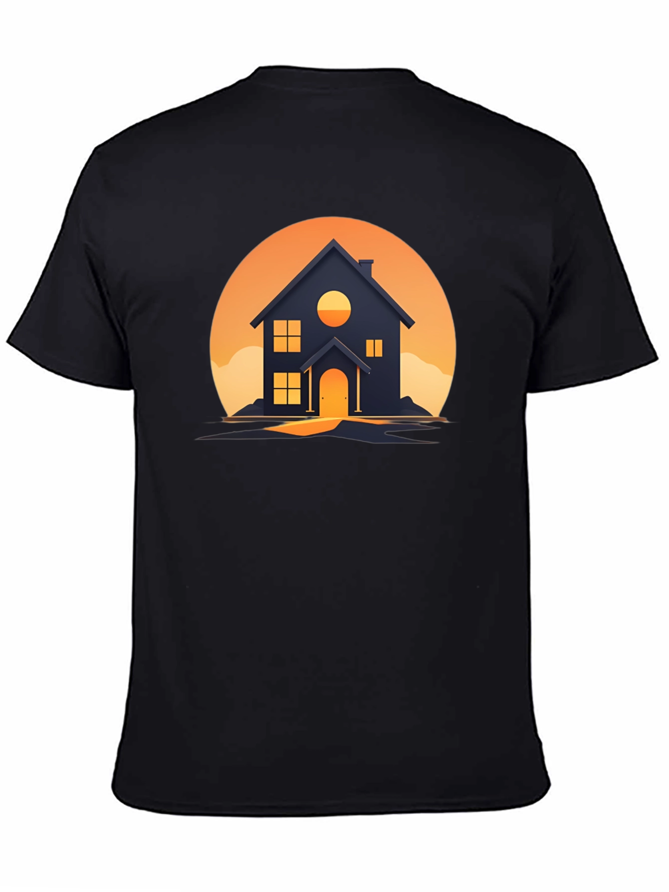 Sunset House Graphic Tee - Modern Design