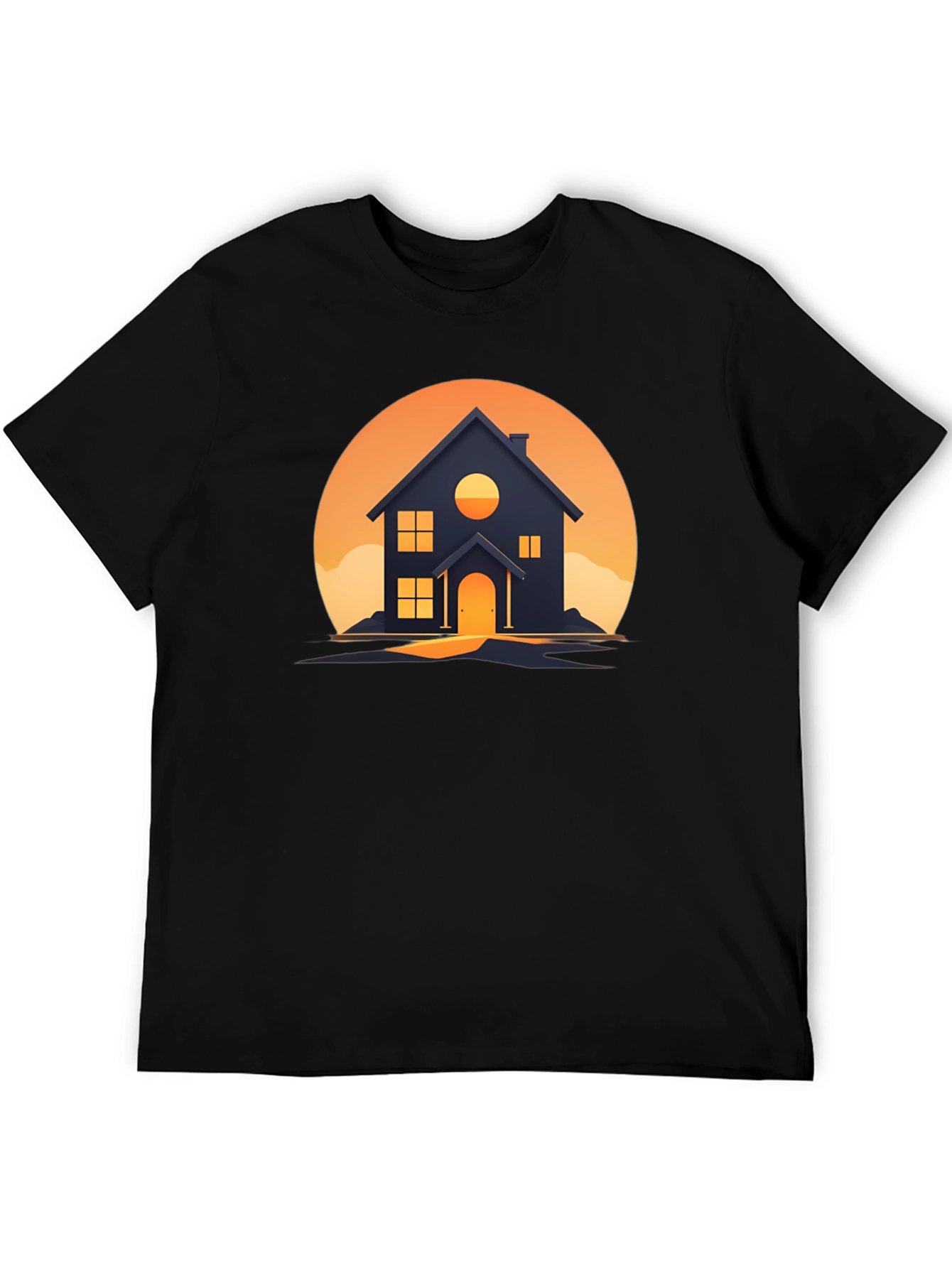 Sunset House Graphic Tee - Modern Design