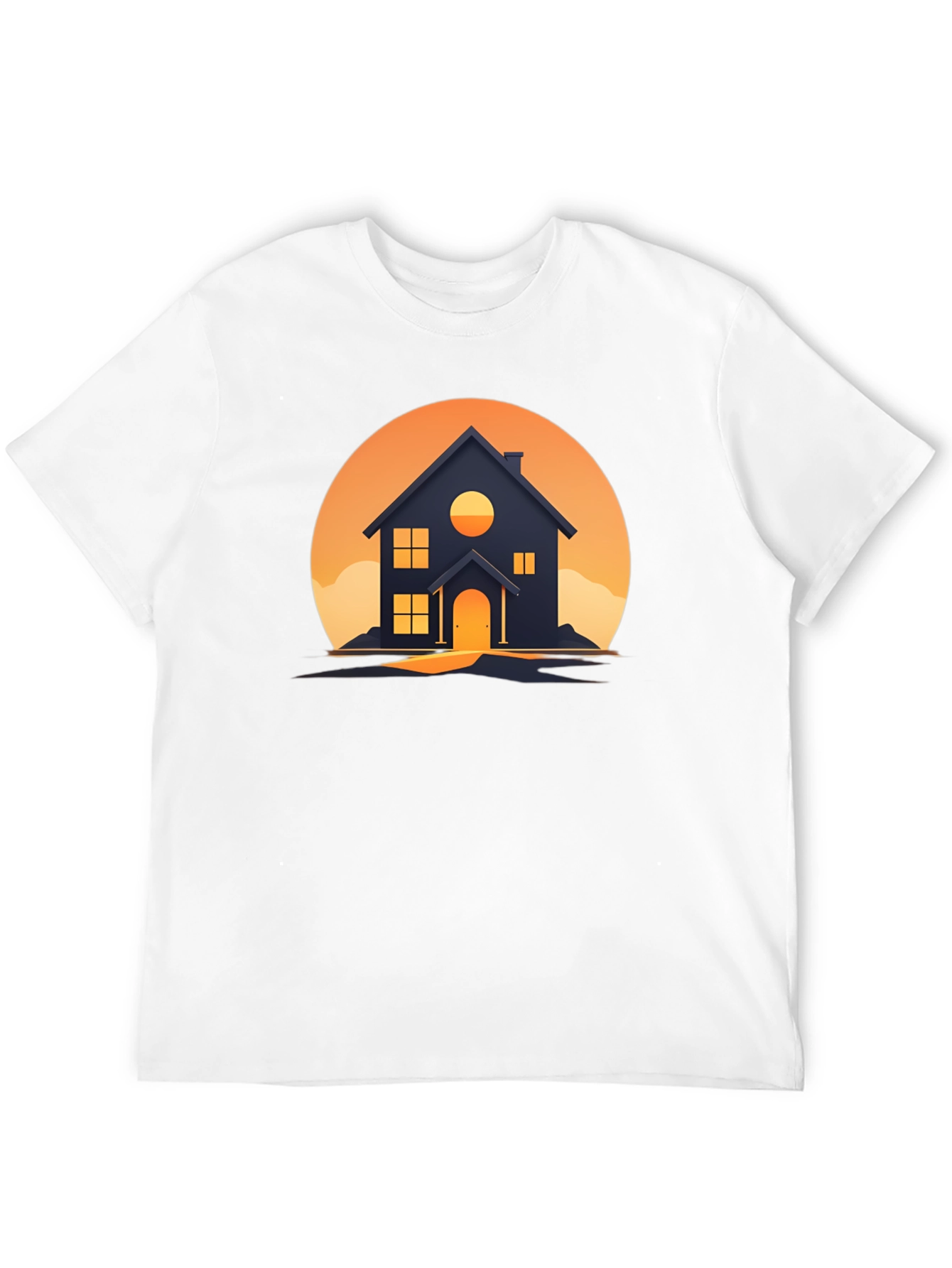 Sunset House Graphic Tee - Modern Design