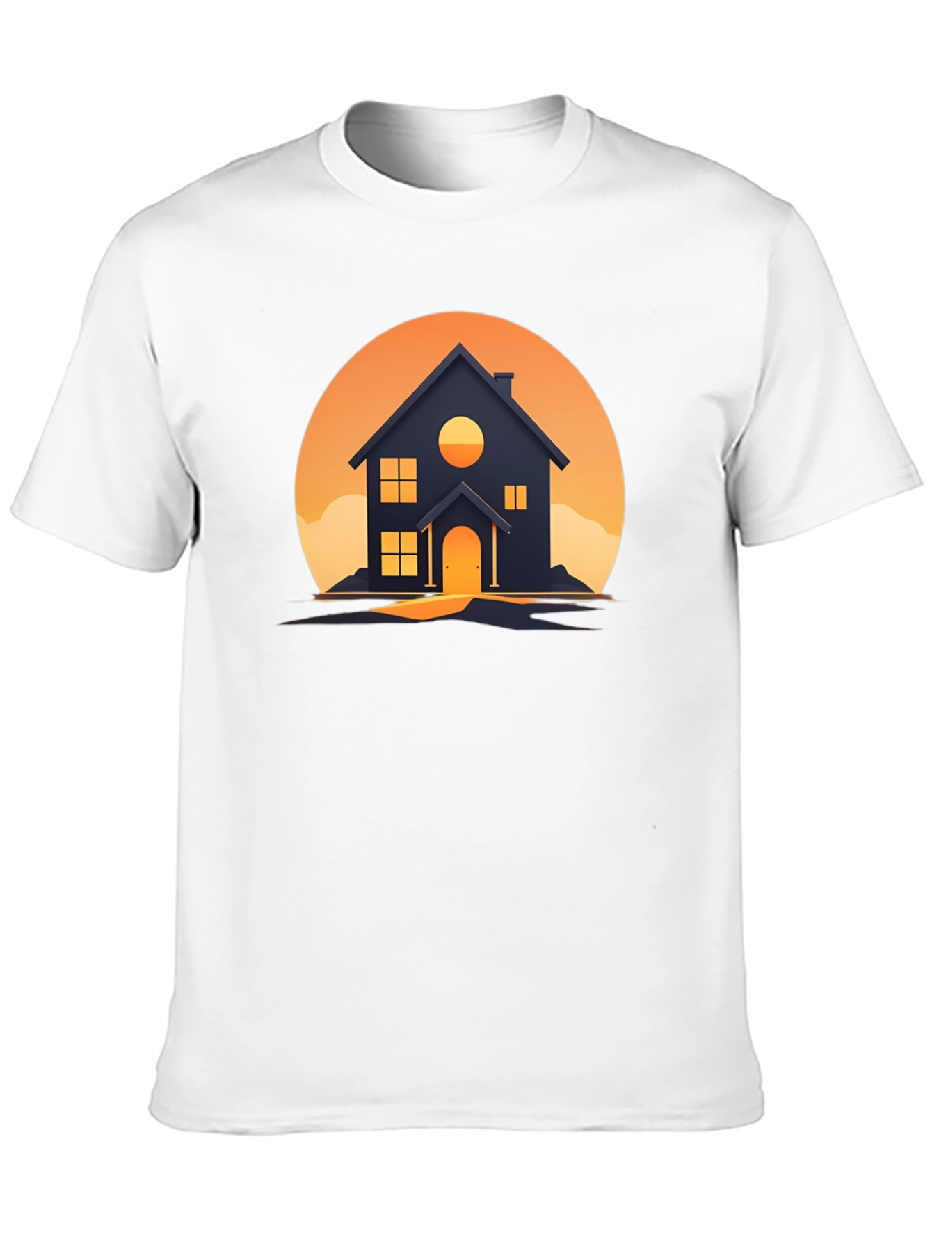 Sunset House Graphic Tee - Modern Design