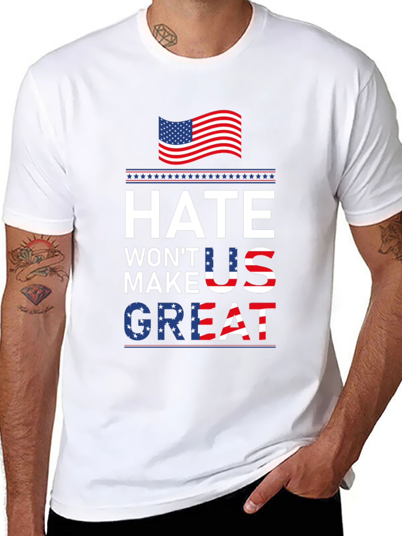 Hate Wont Make US Great Patriotic T-Shirt