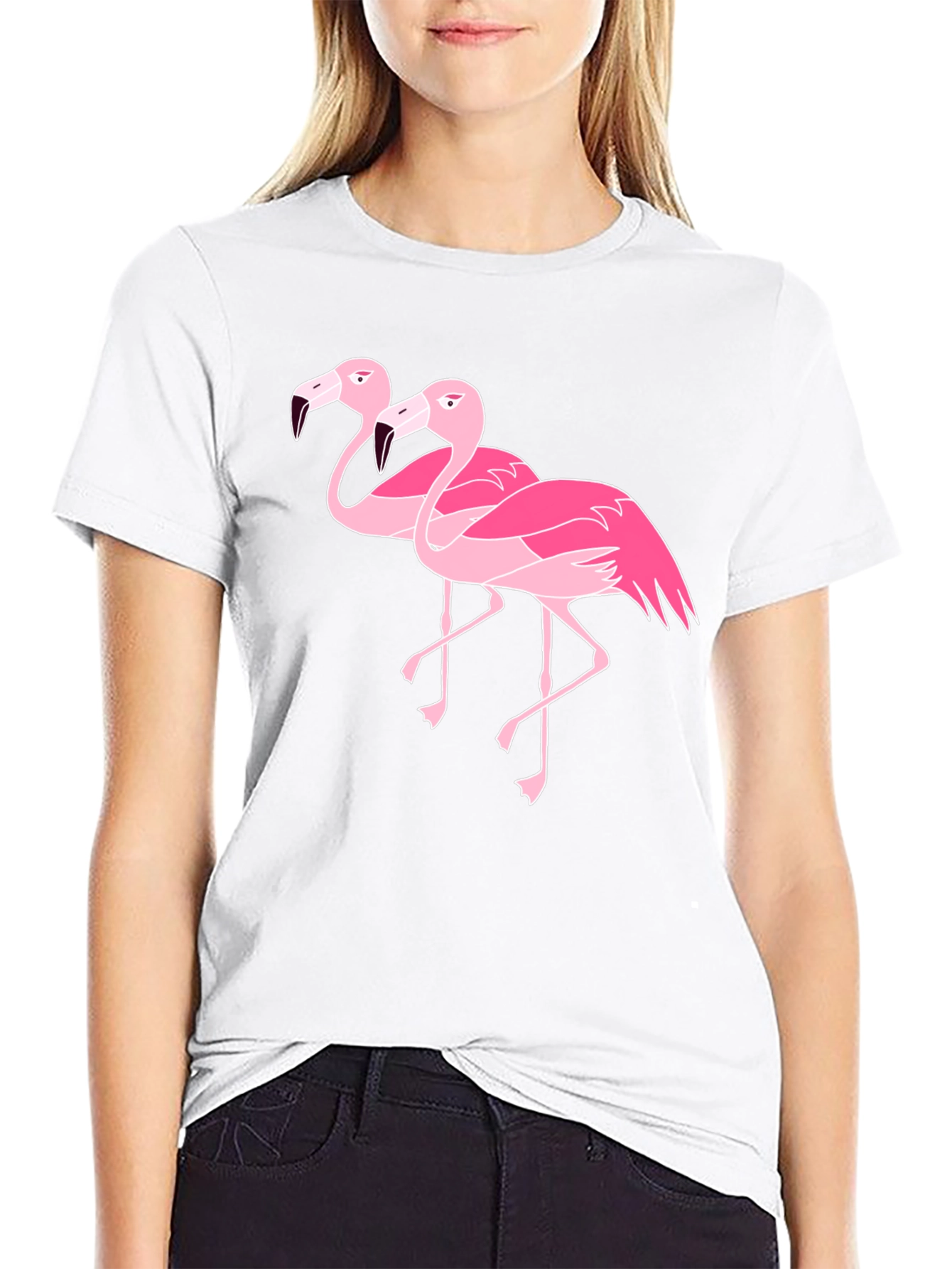 Flamingo Graphic Black T-Shirt