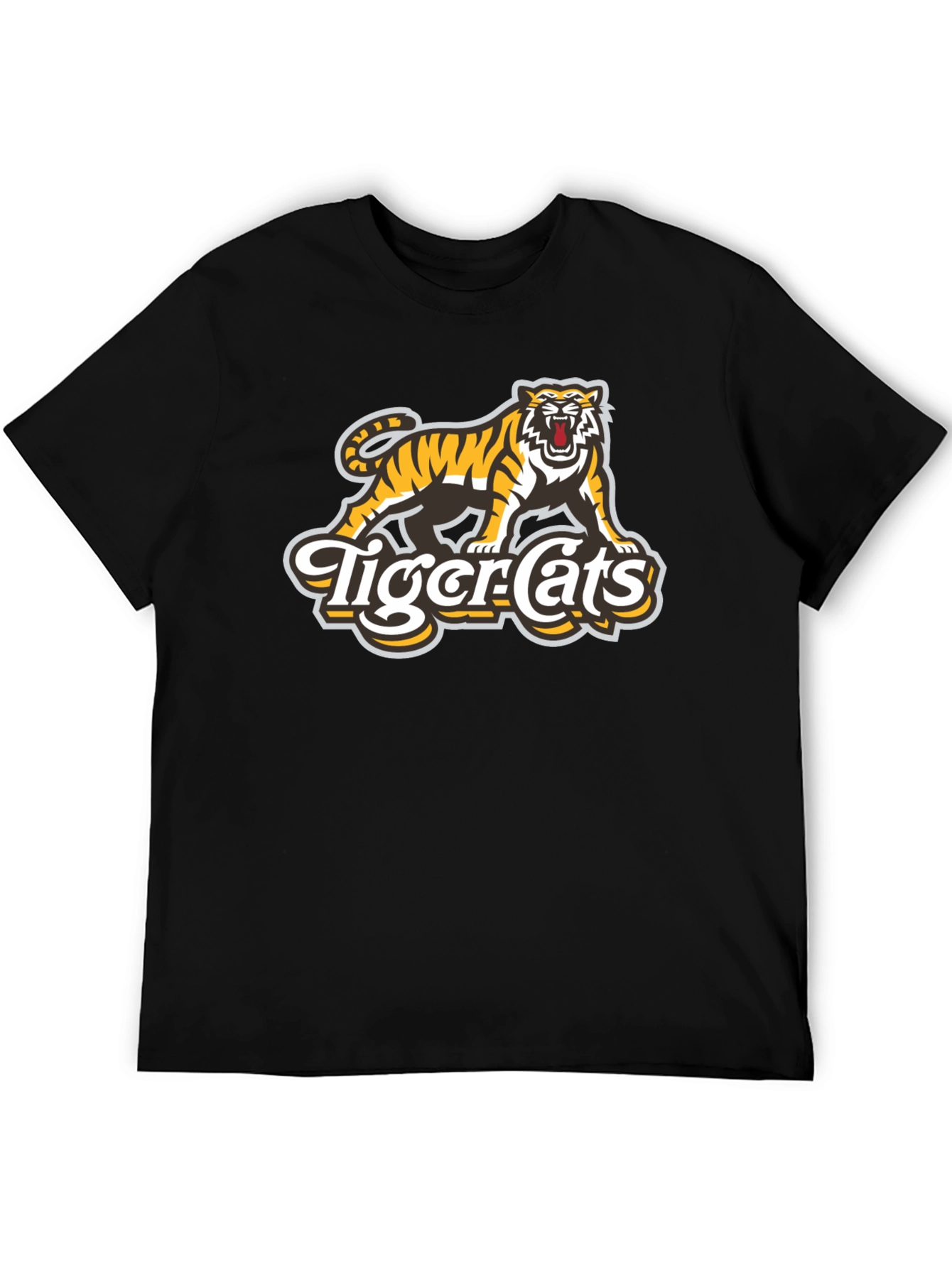 Tiger-Cats Black Graphic T-Shirt