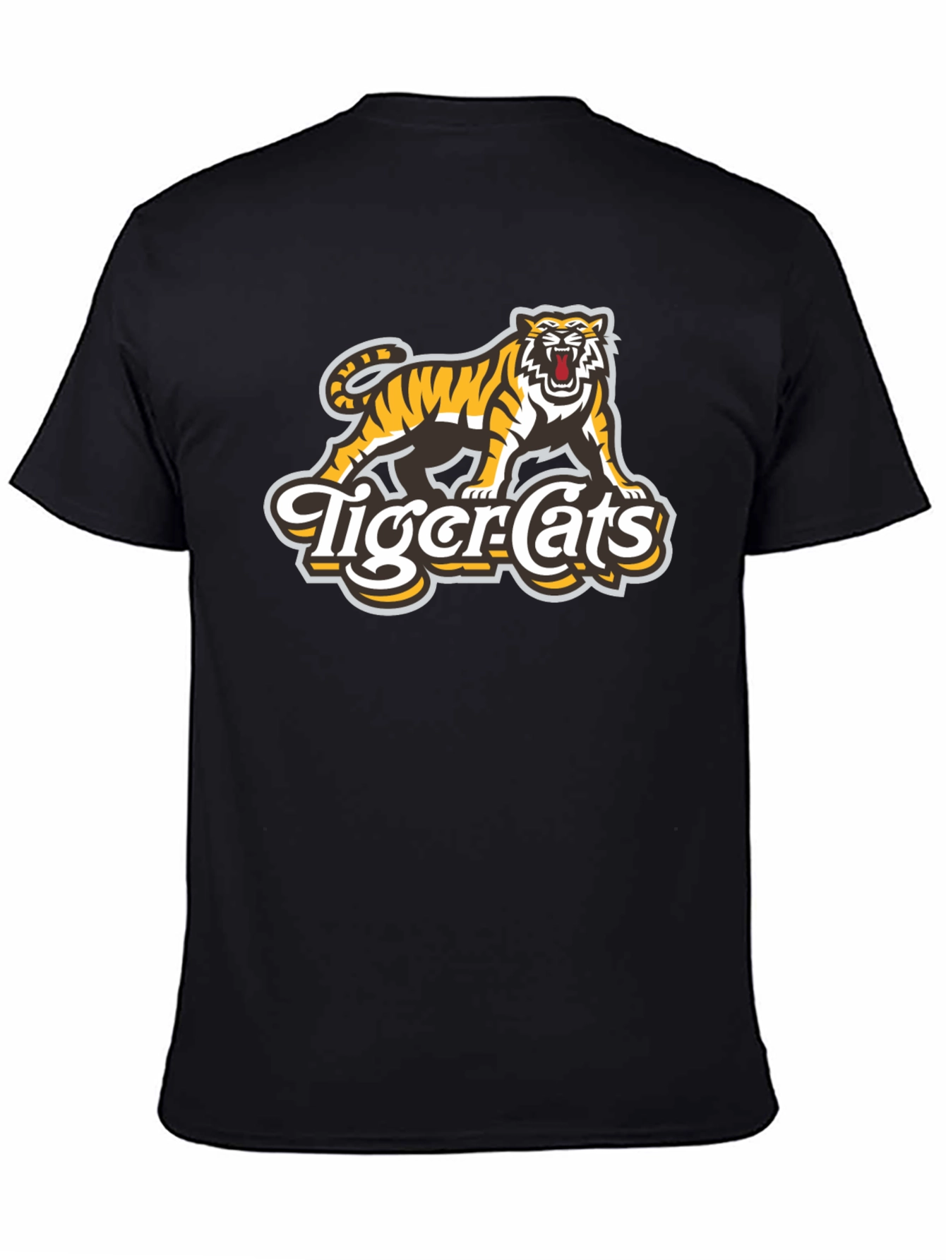 Tiger-Cats Black Graphic T-Shirt