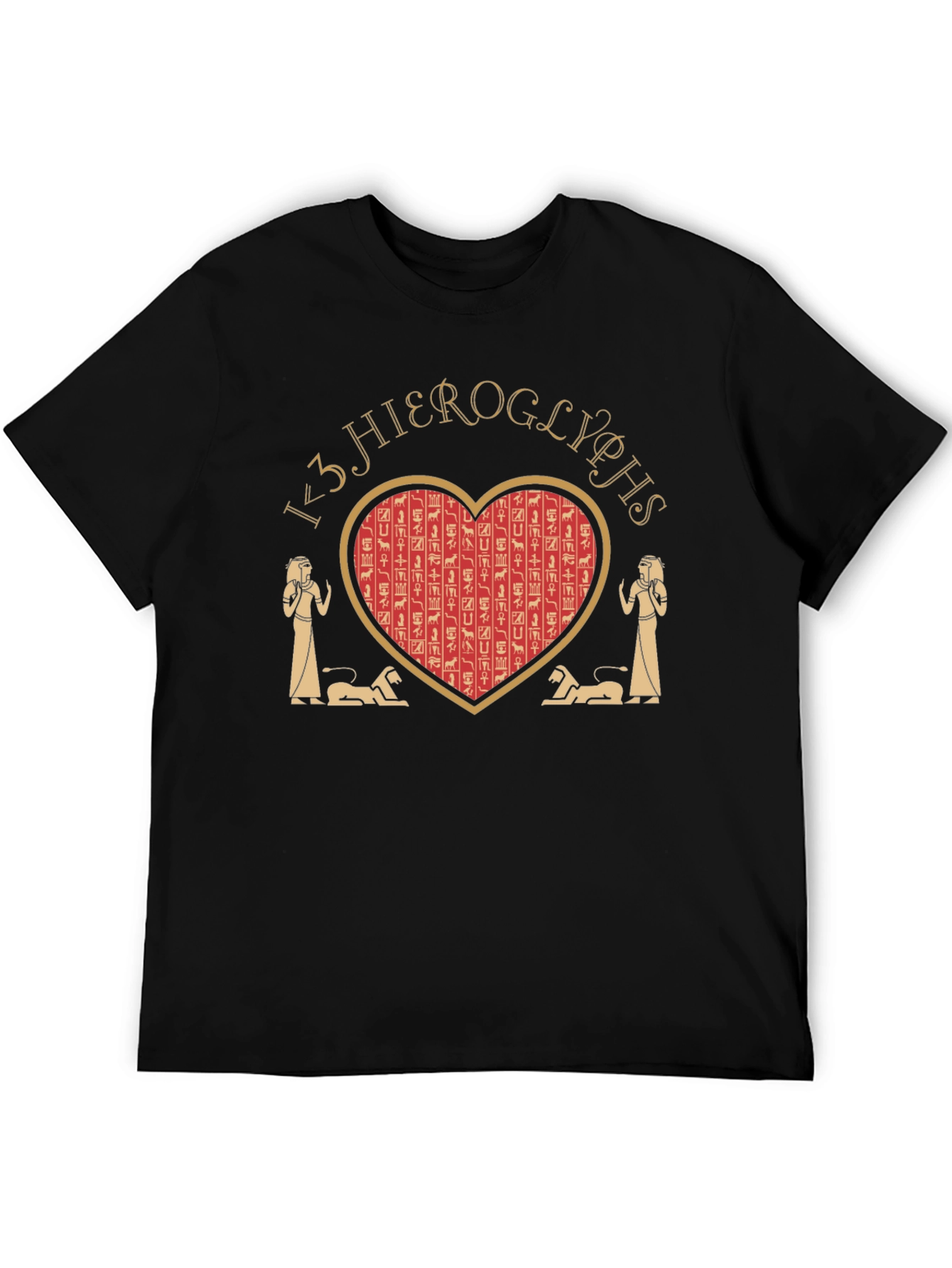 Egyptian Hieroglyphs Heart T-Shirt