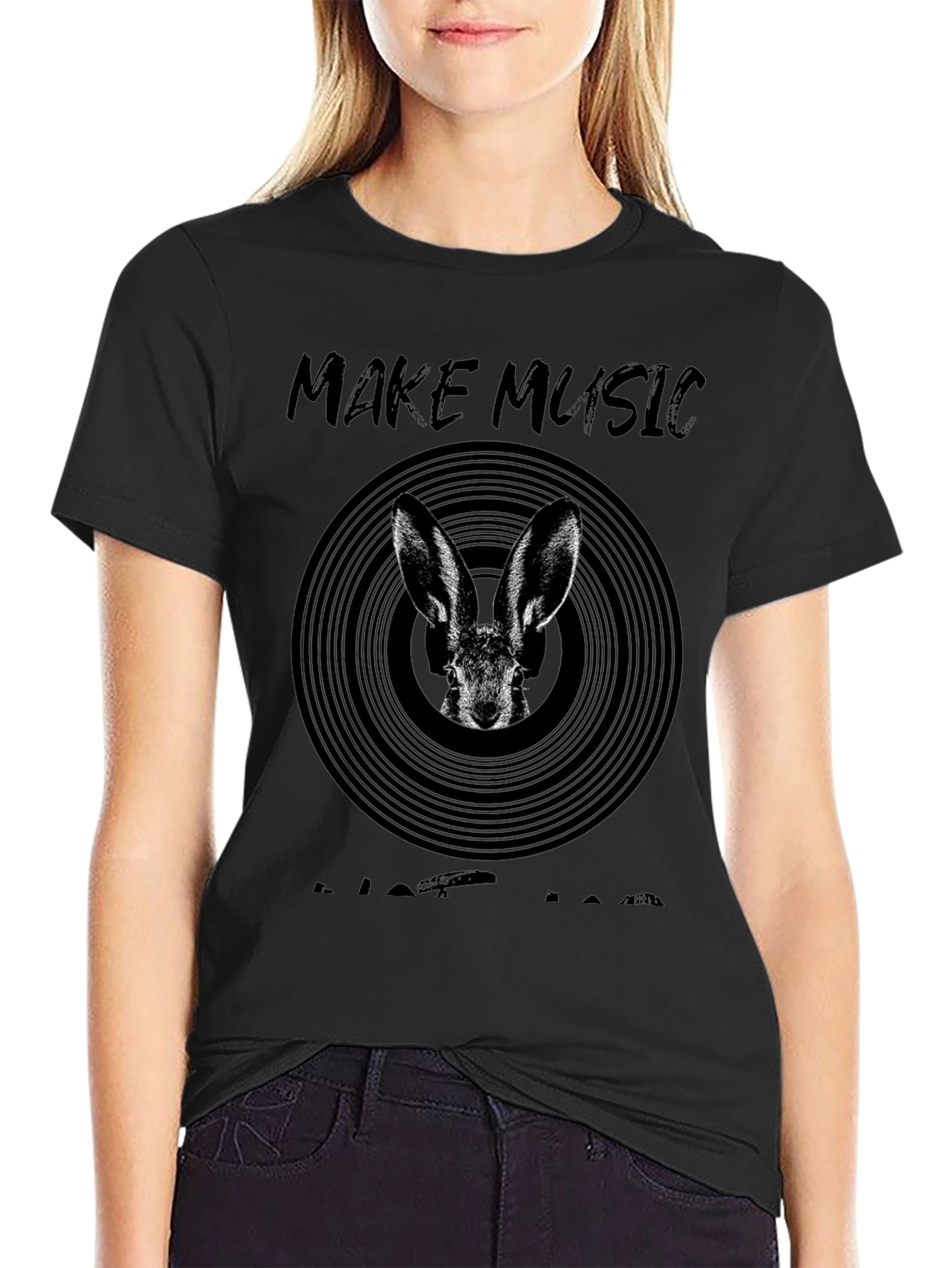 Make Music Not War Bunny T-Shirt
