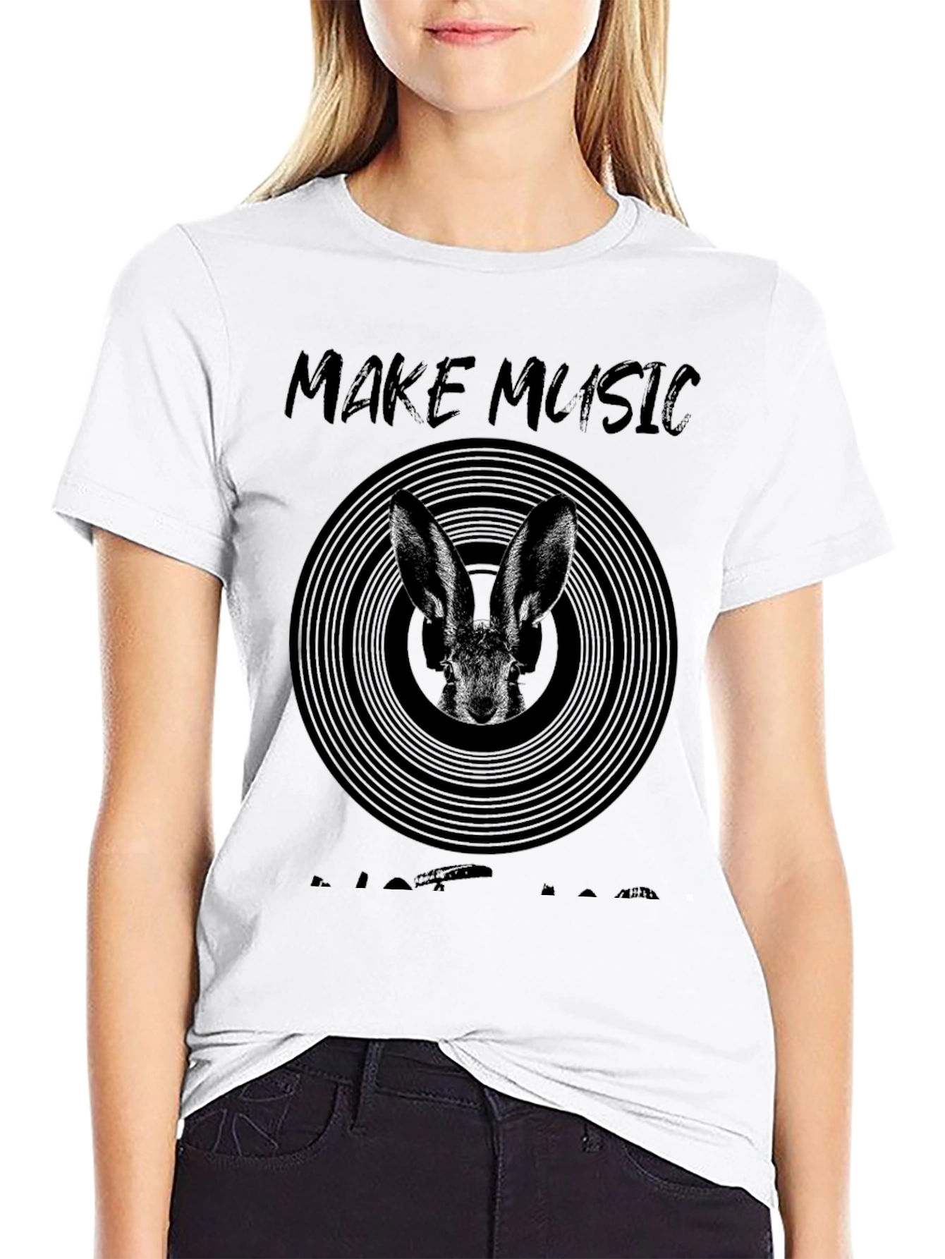 Make Music Not War Bunny T-Shirt