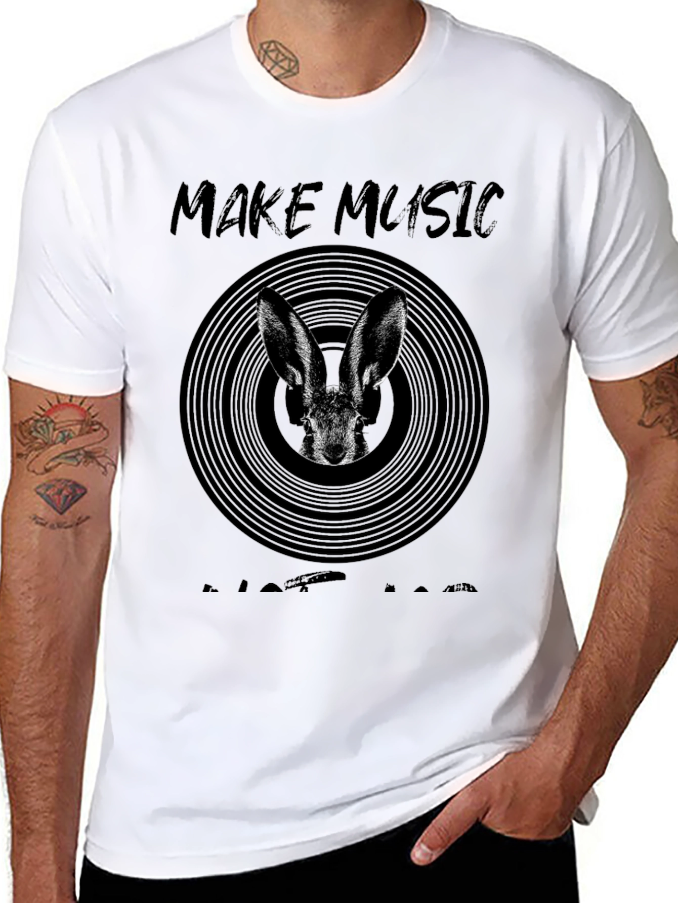Make Music Not War Bunny T-Shirt
