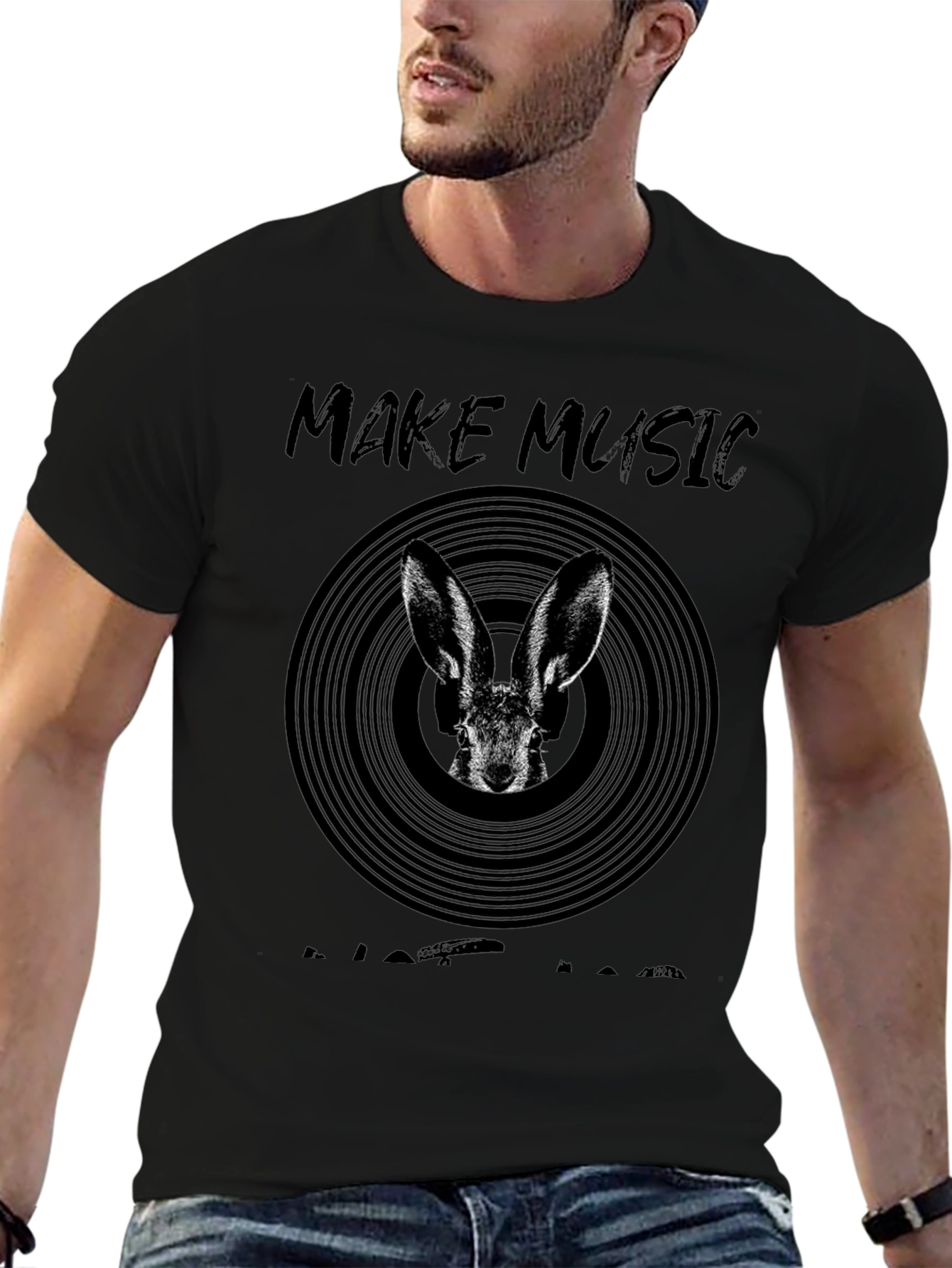Make Music Not War Bunny T-Shirt