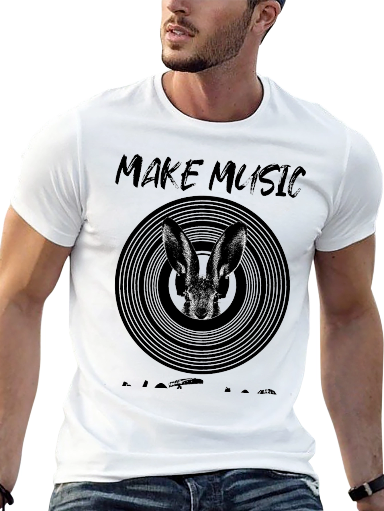 Make Music Not War Bunny T-Shirt