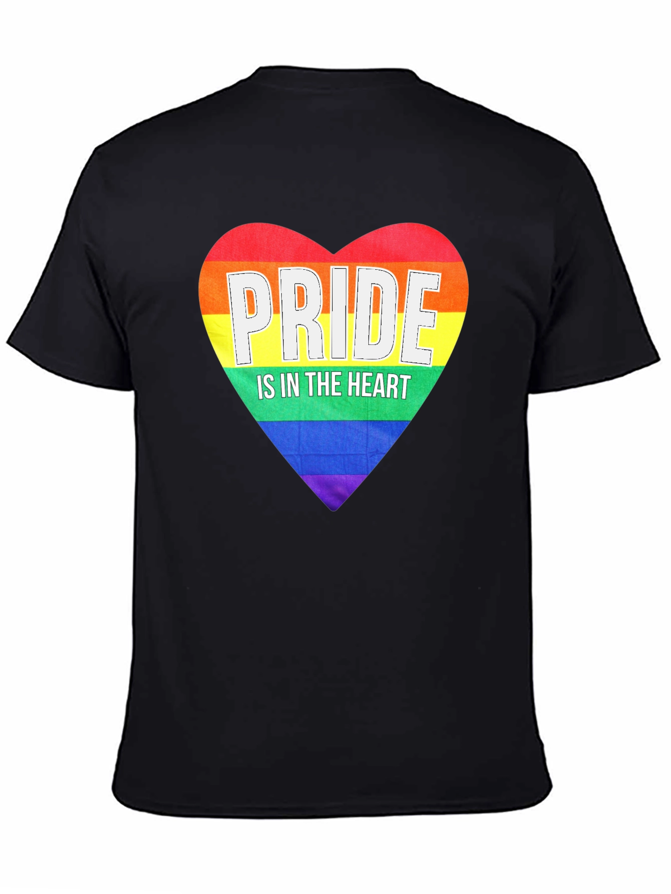 Pride Heart Graphic Tee - Black LGBT Pride T-Shirt