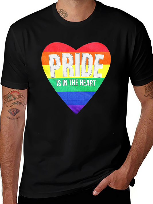Pride Heart Graphic Tee - Black LGBT Pride T-Shirt