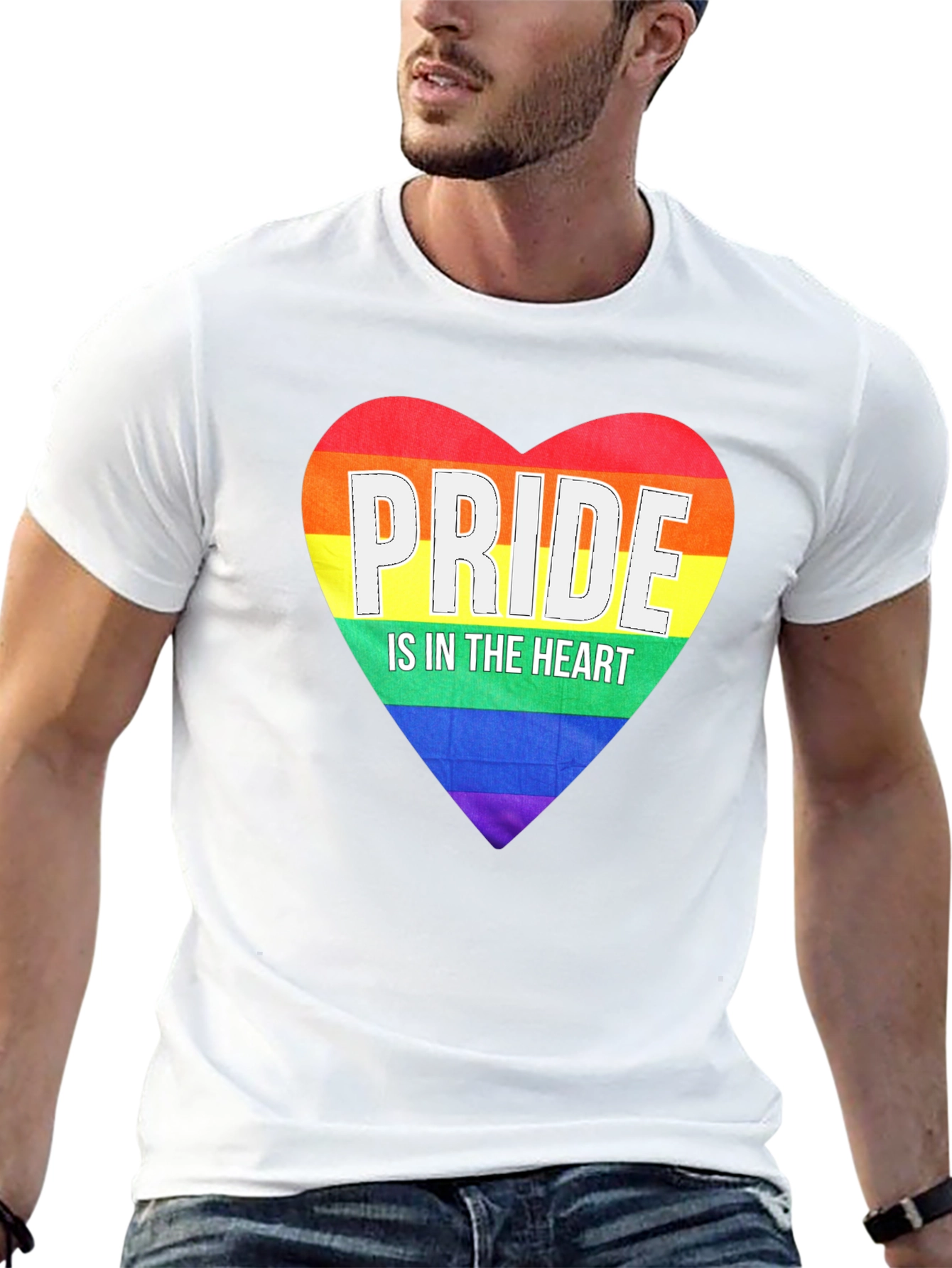 Pride Heart Graphic Tee - Black LGBT Pride T-Shirt