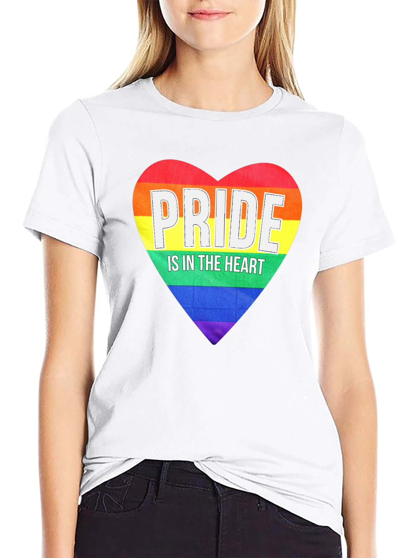 Pride Heart Graphic Tee - Black LGBT Pride T-Shirt