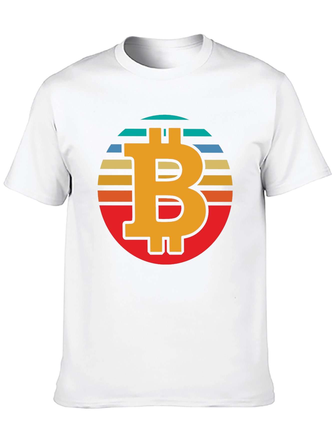 Bitcoin Retro Sunset Graphic Tee - Crypto T-Shirt