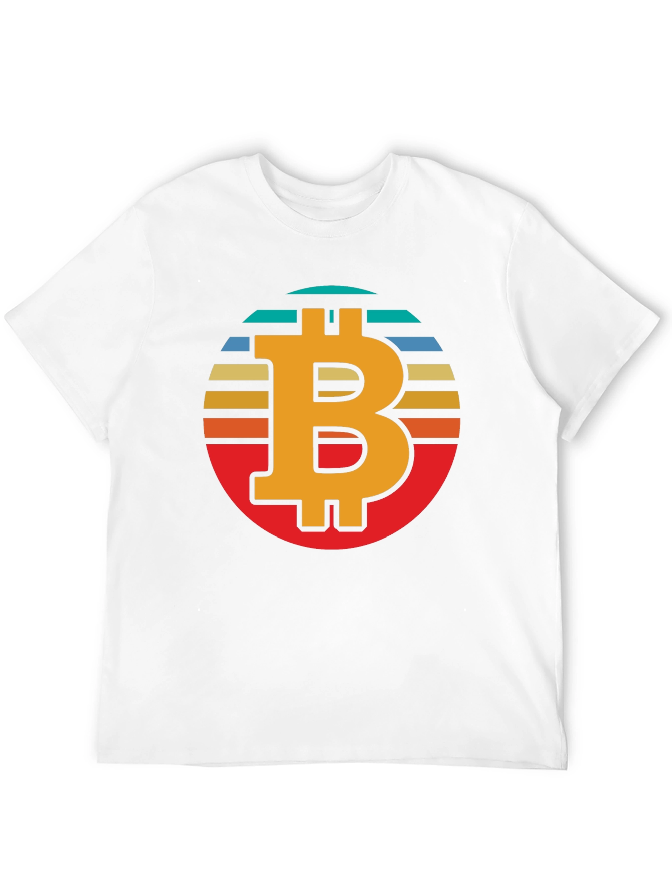 Bitcoin Retro Sunset Graphic Tee - Crypto T-Shirt