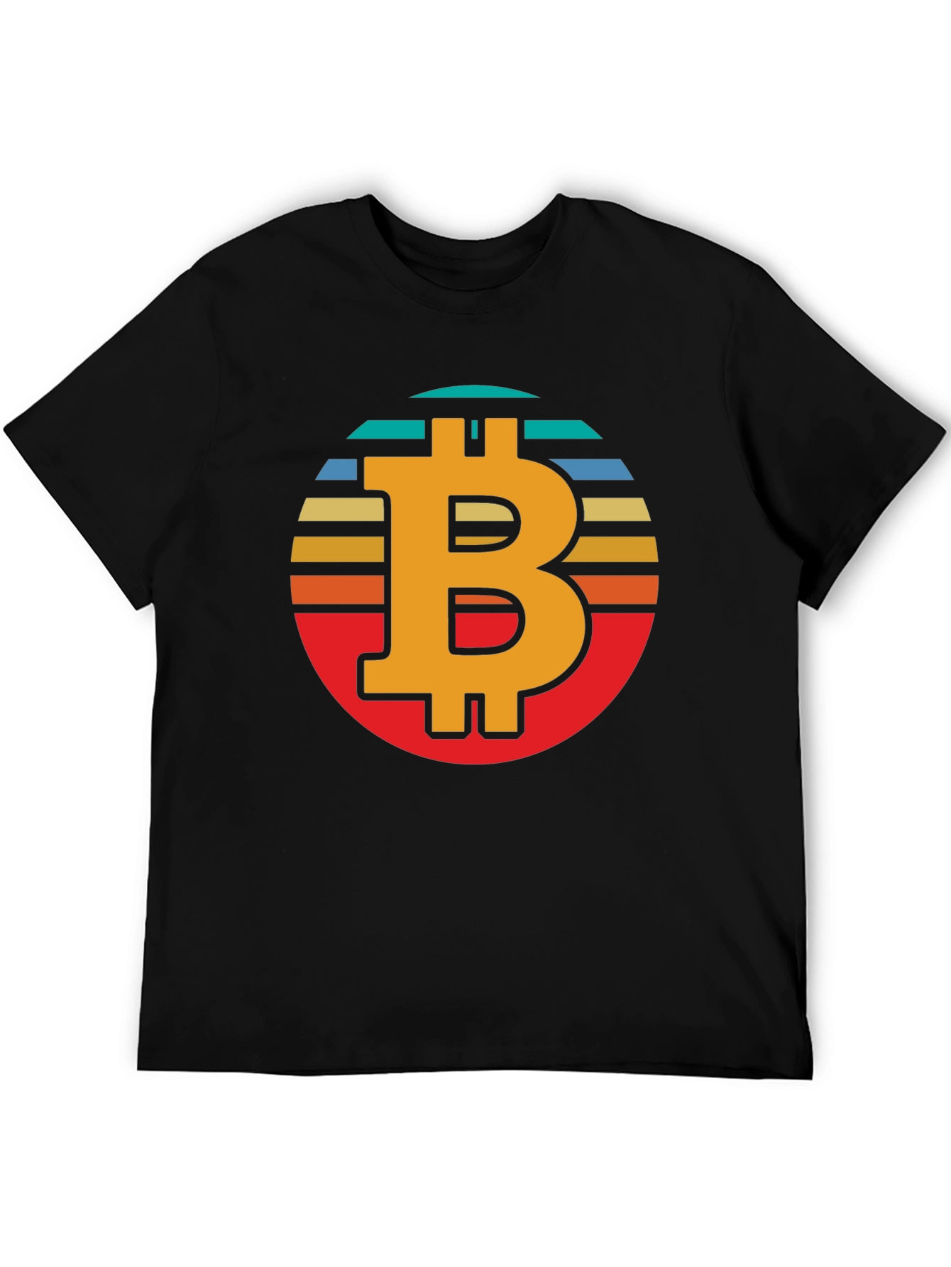 Bitcoin Retro Sunset Graphic Tee - Crypto T-Shirt