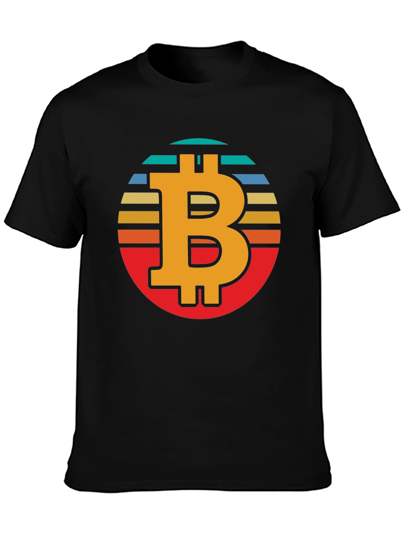 Bitcoin Retro Sunset Graphic Tee - Crypto T-Shirt