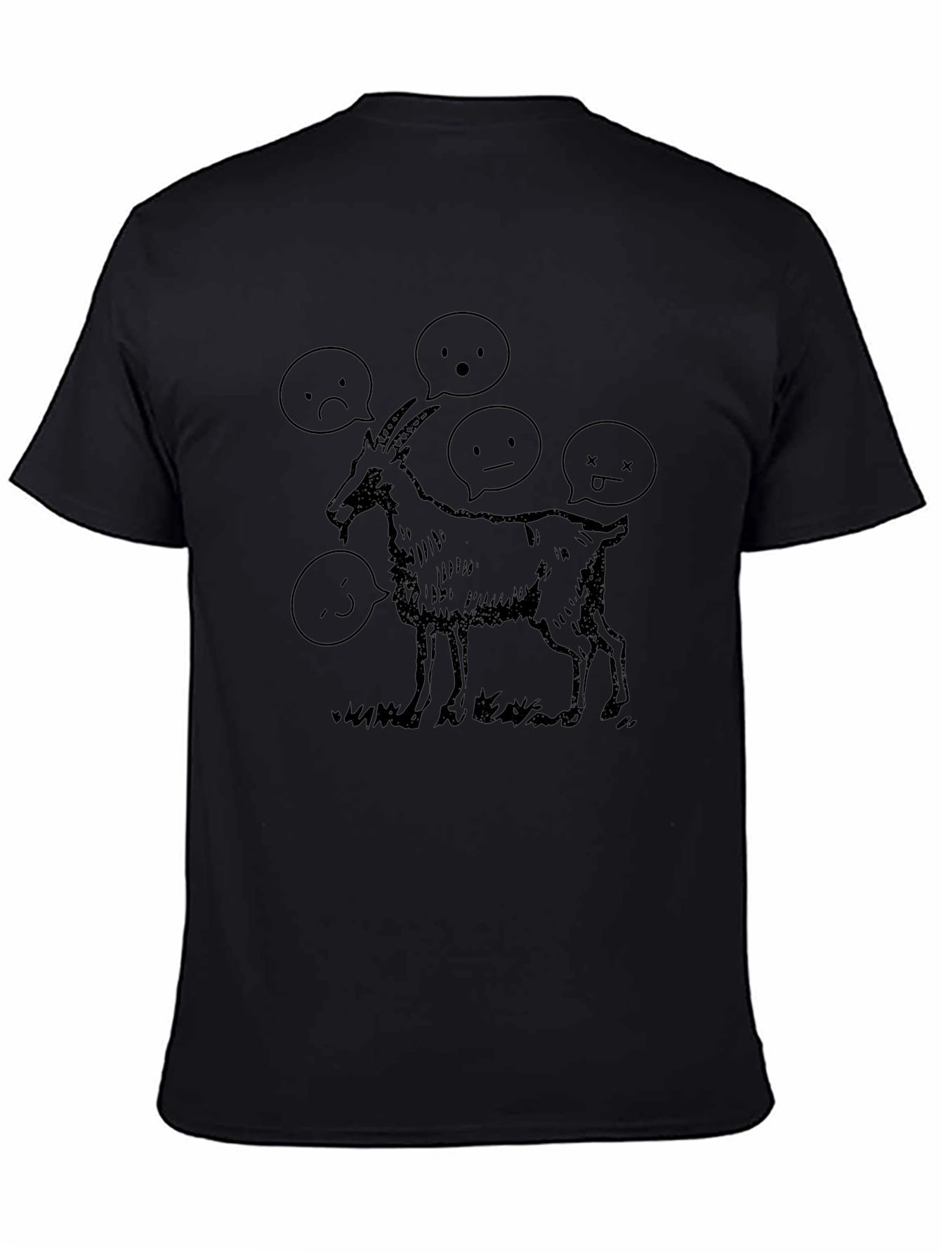 Goat Moods Graphic T-Shirt - Black
