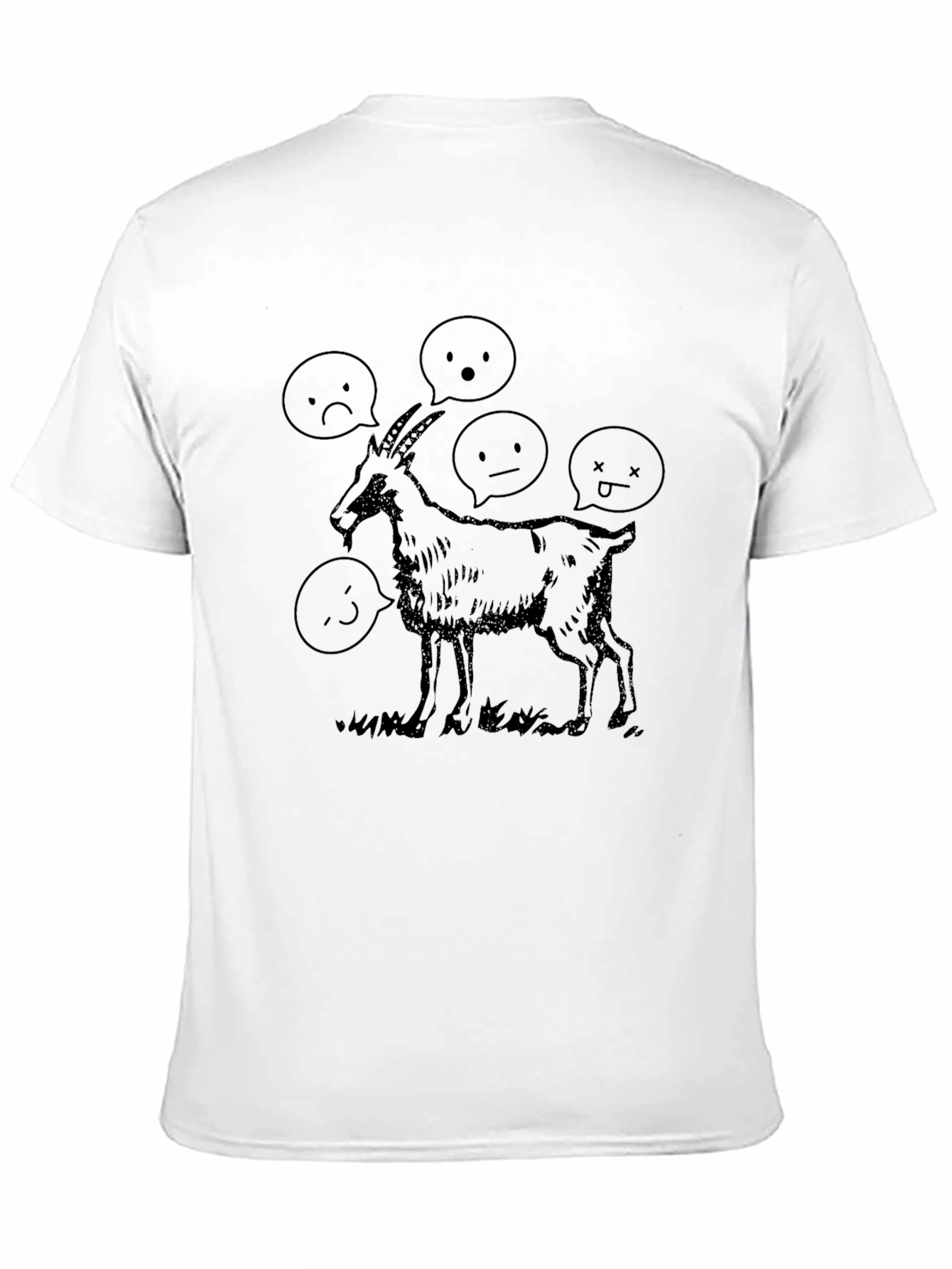 Goat Moods Graphic T-Shirt - Black