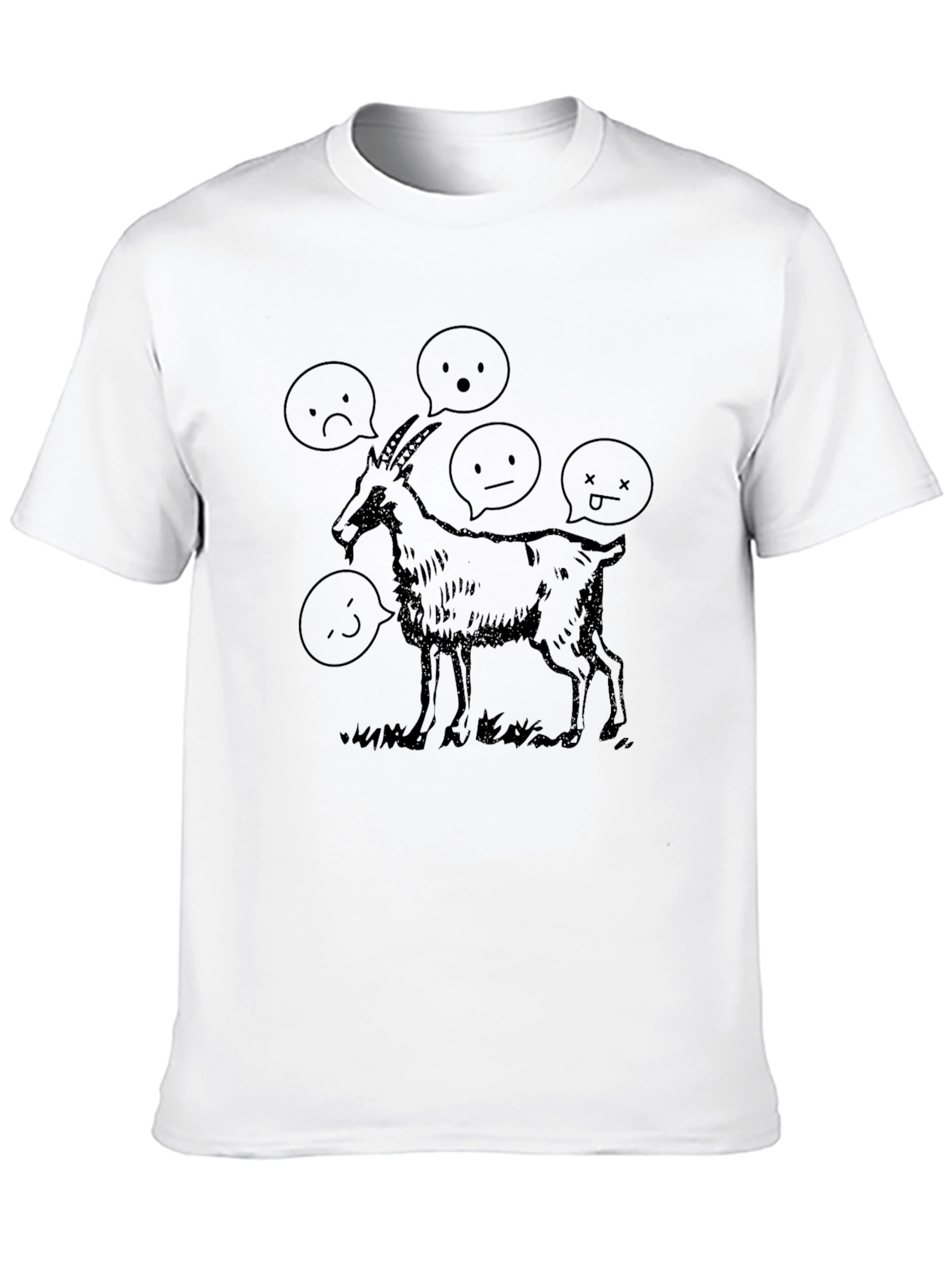 Goat Moods Graphic T-Shirt - Black
