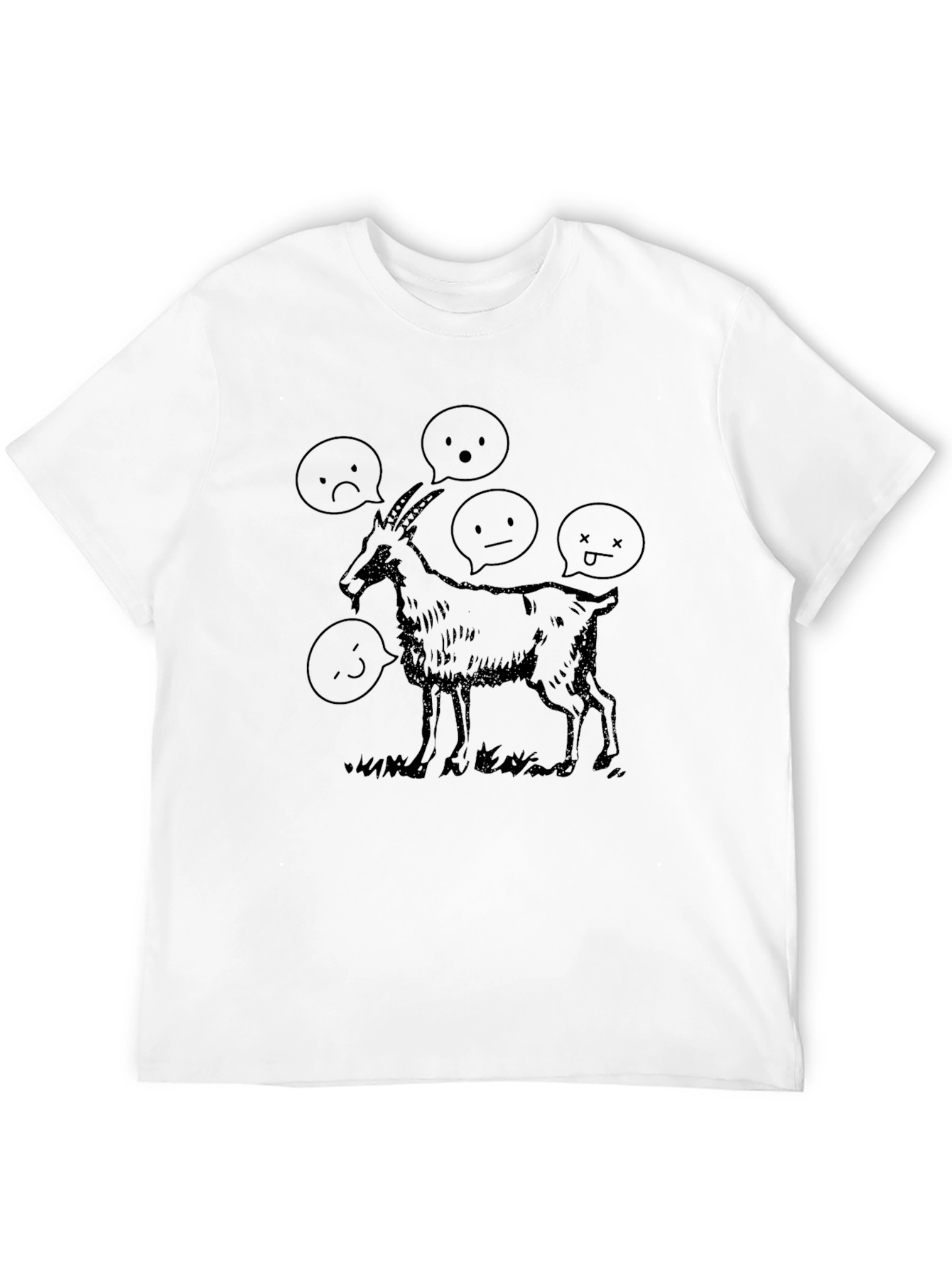 Goat Moods Graphic T-Shirt - Black