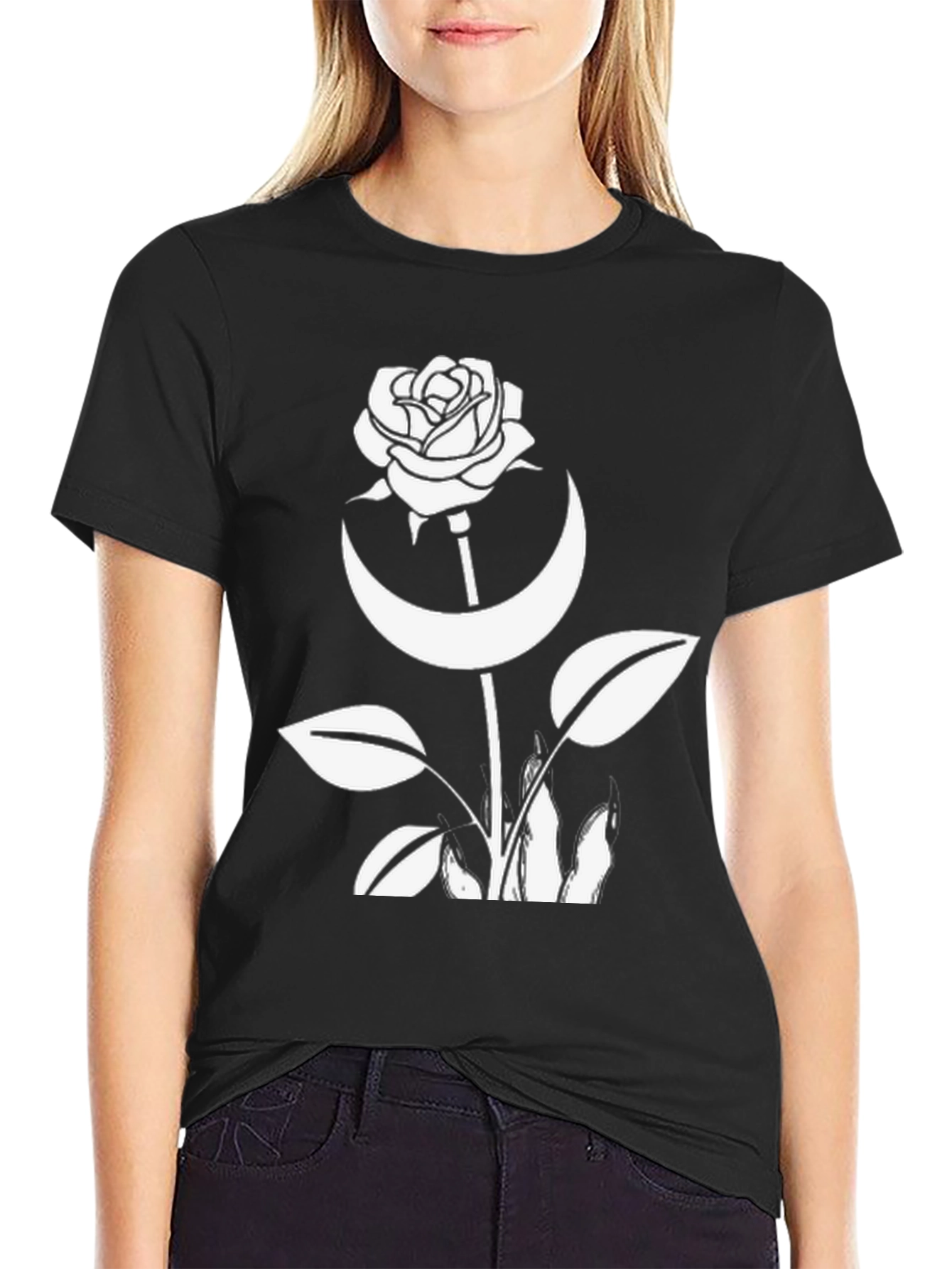 Rose Moon Graphic T-Shirt