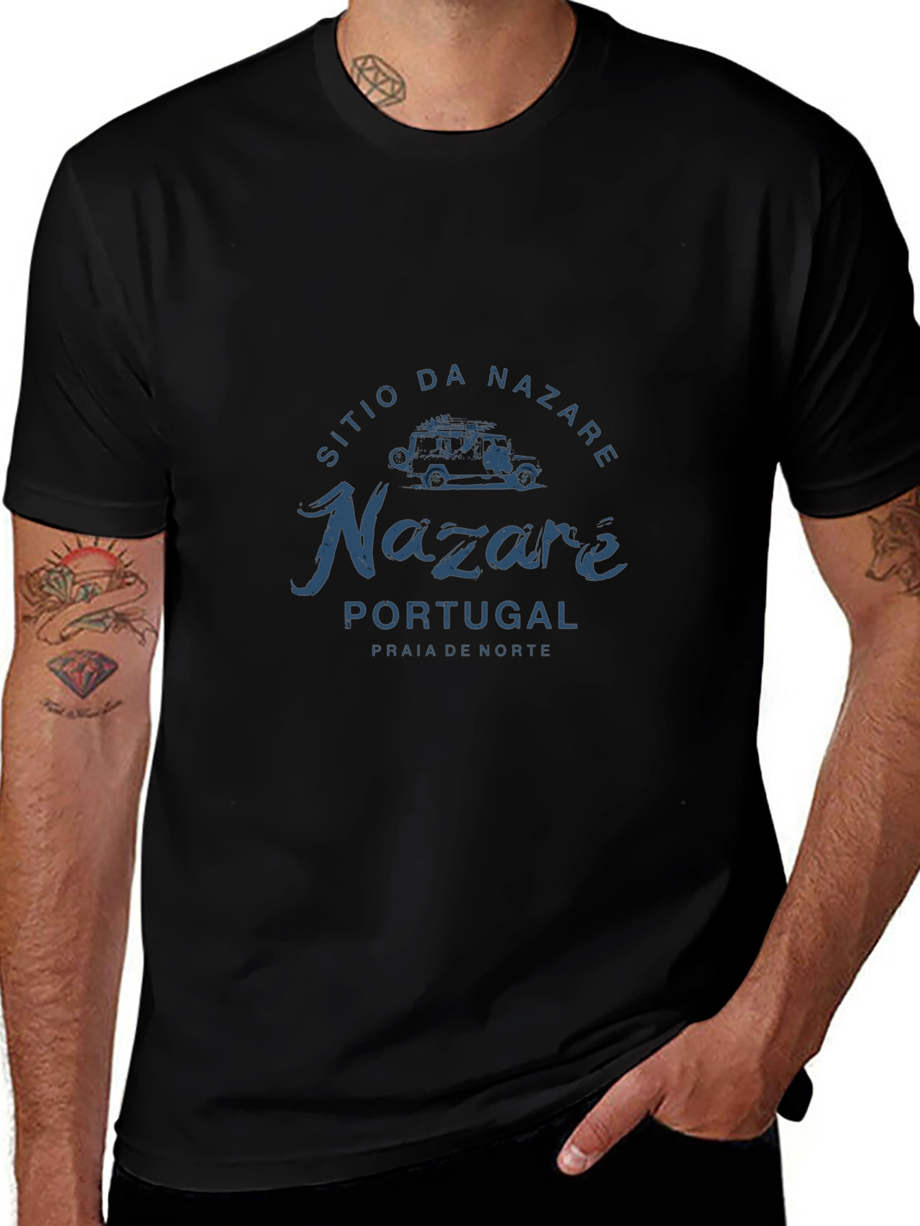 Nazare Portugal Graphic Tee - Surfer Style T-Shirt