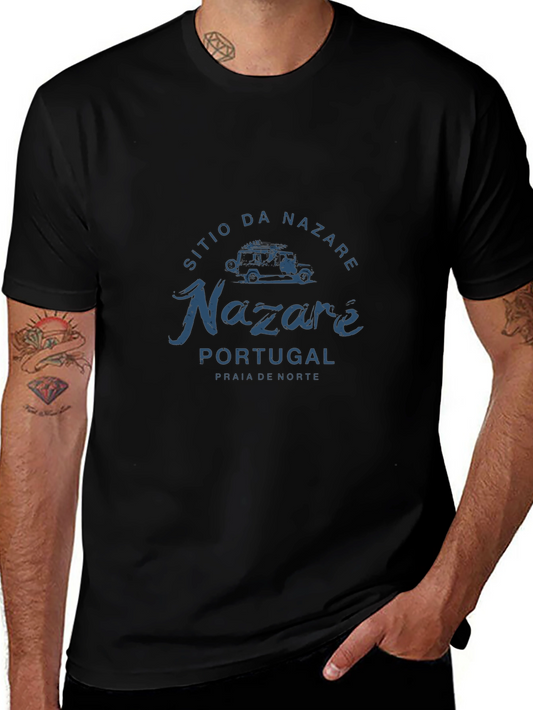 Nazare Portugal Graphic Tee - Surfer Style T-Shirt