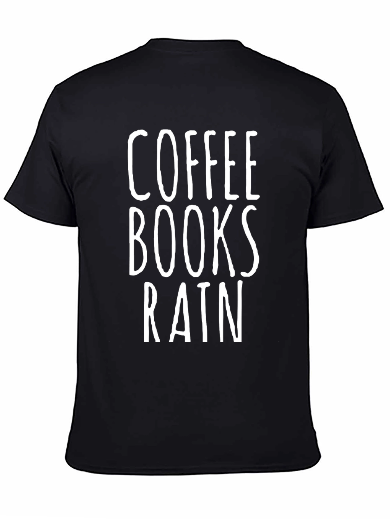 Coffee Books Rain Graphic T-Shirt