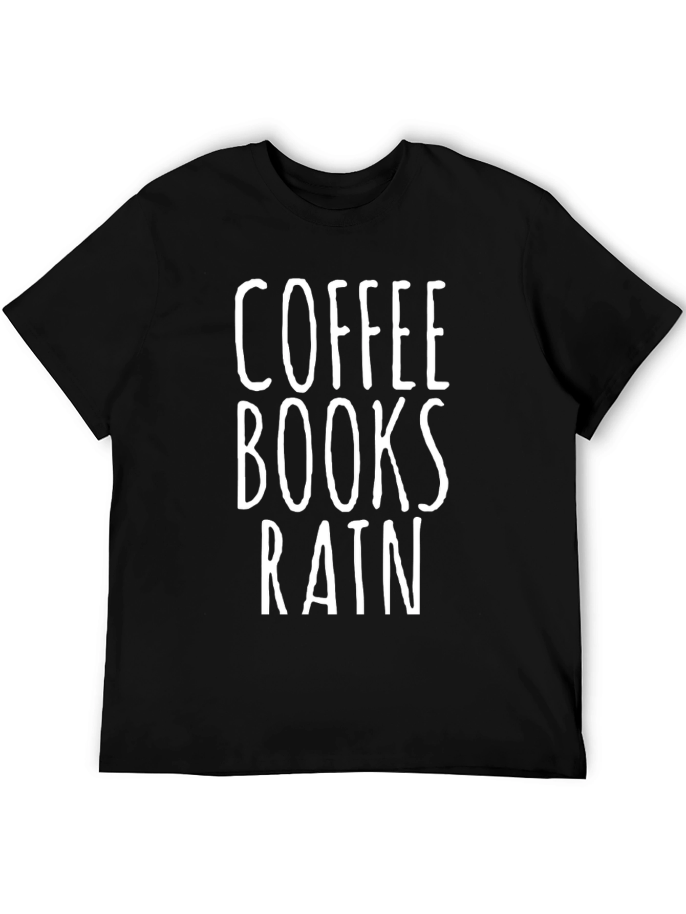 Coffee Books Rain Graphic T-Shirt
