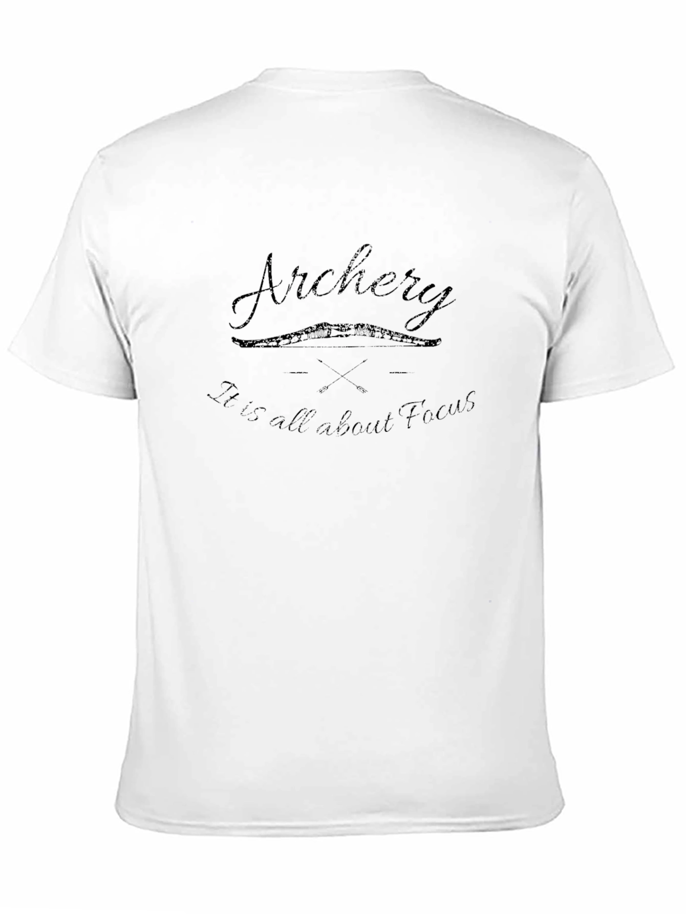 Archery Focus Graphic Tee - Black Cotton T-Shirt