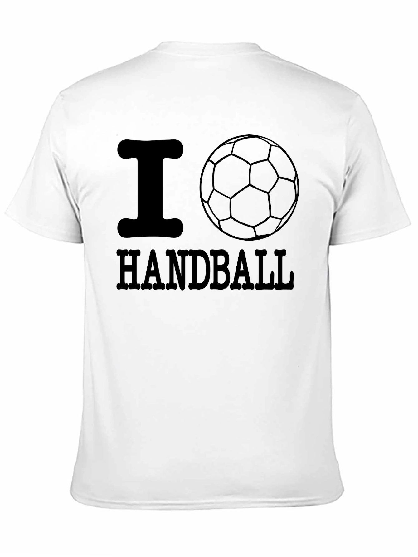 I Love Handball Graphic Tee - Black Cotton T-Shirt