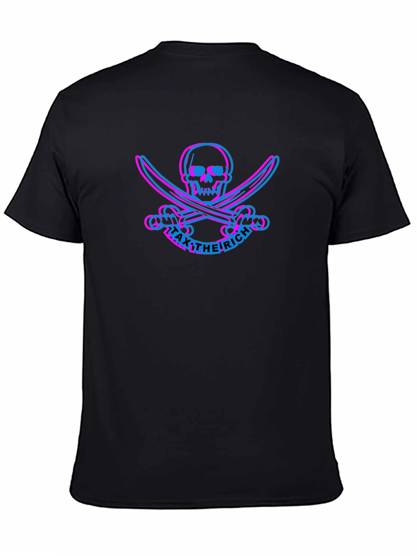 Tax the Rich Skull & Swords Black T-Shirt